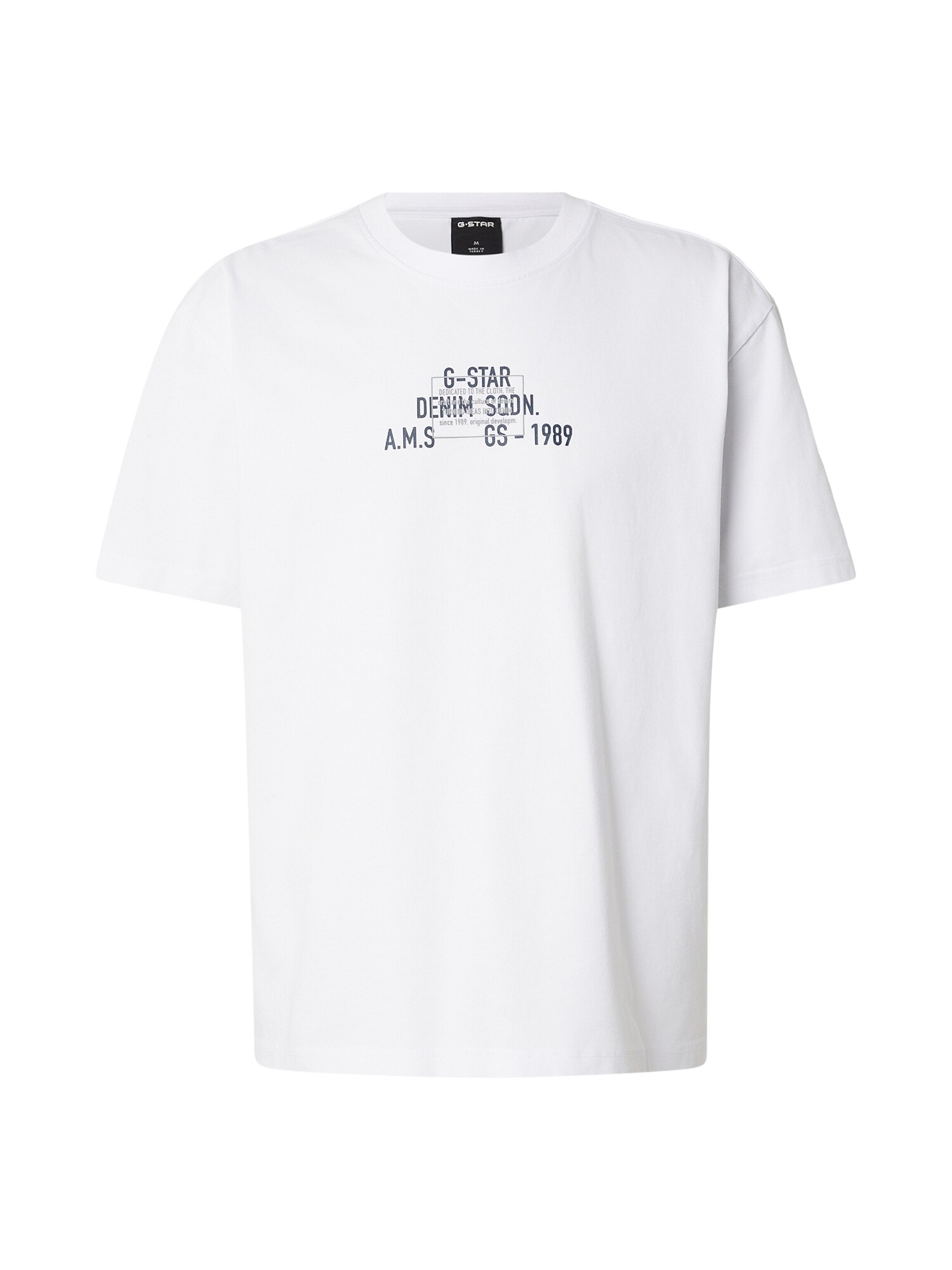 G-STAR Tricou  albastru închis / gri deschis / alb