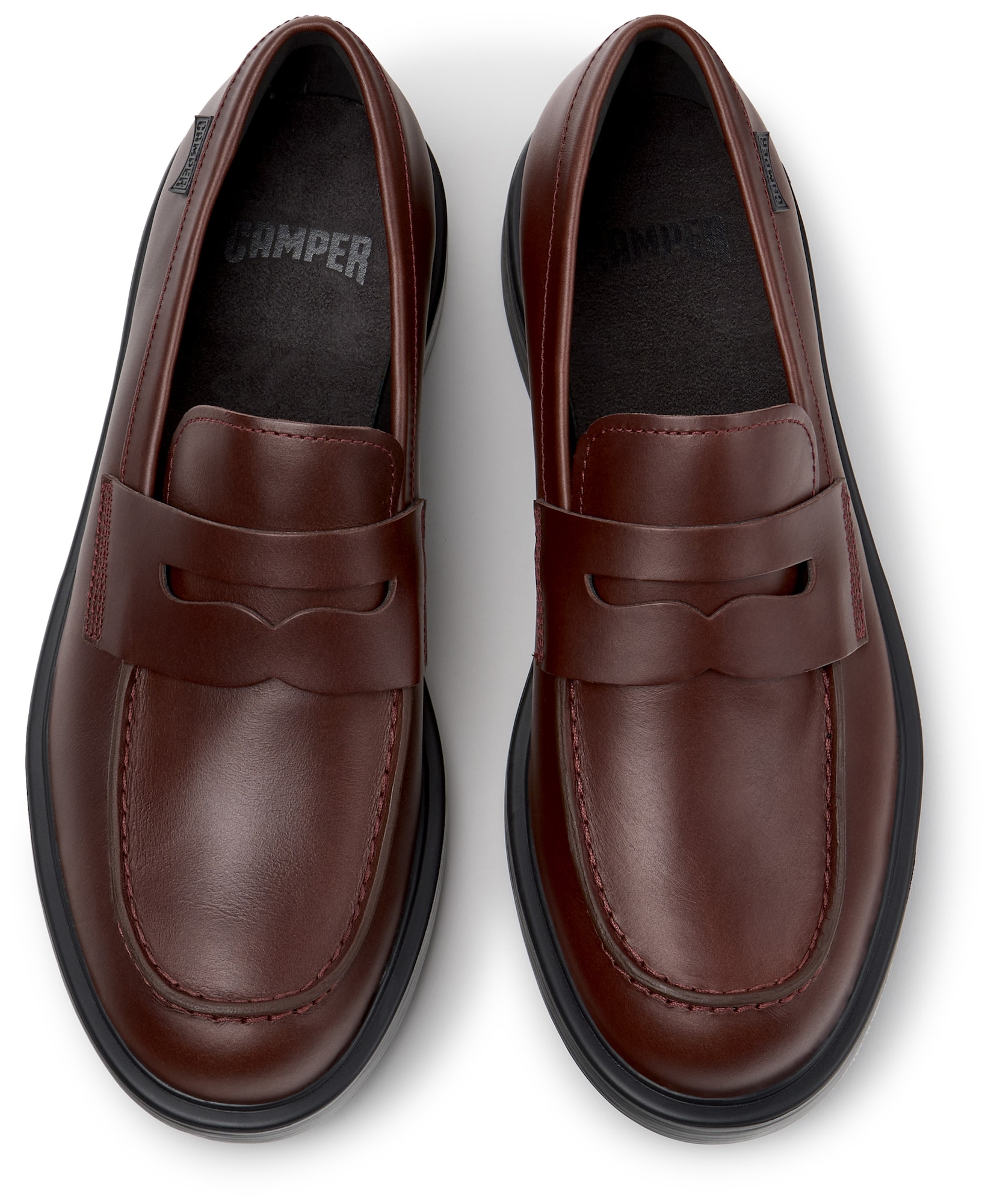 CAMPER Zapatos con cordón 'Dean' borgoña – imagen 3