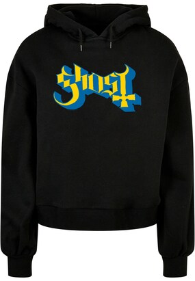 Merchcode Sweatshirt ‘Ghost’ Blauw / Geel / Zwart