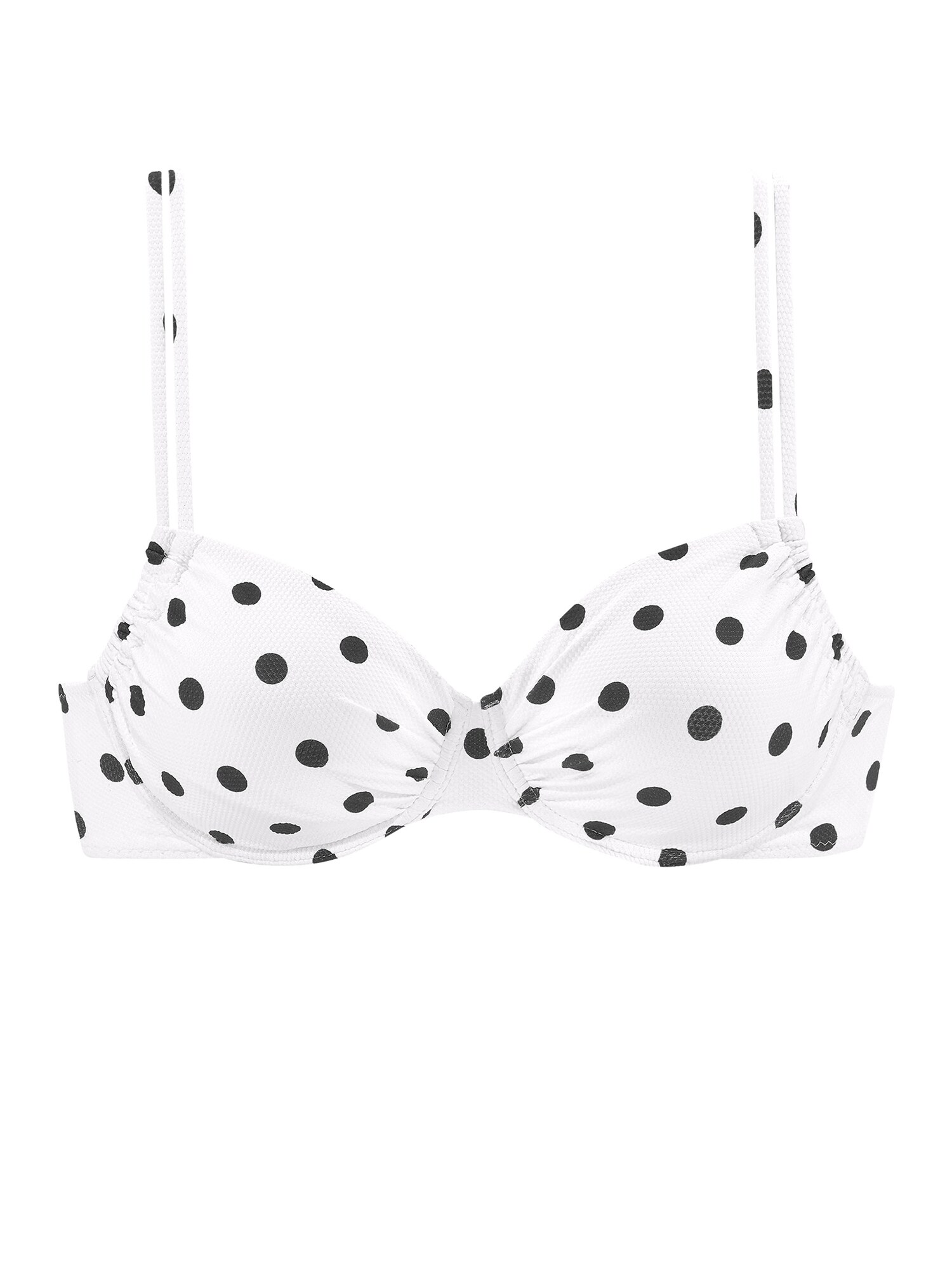 LASCANA Bikinový top  čierna / biela