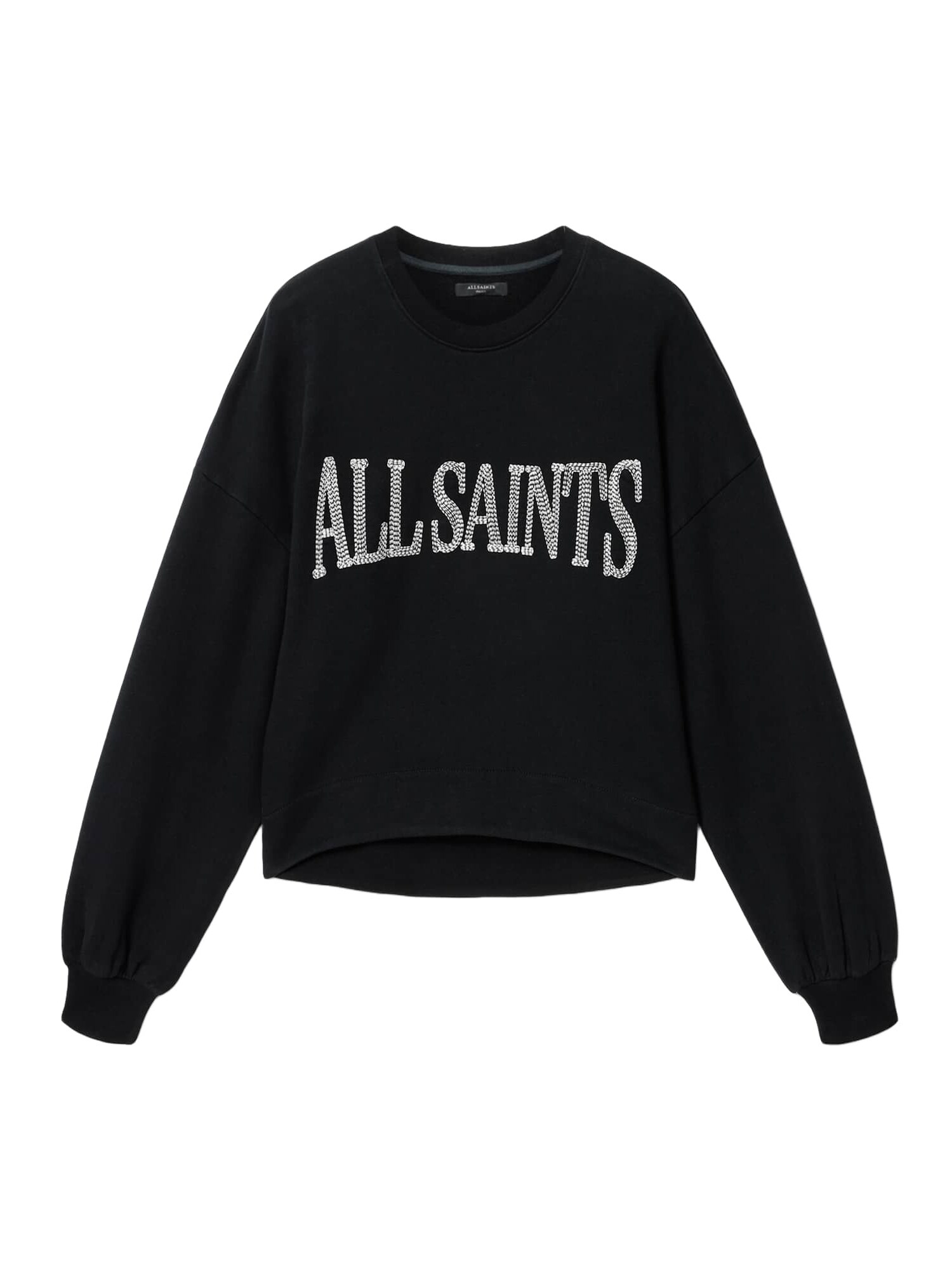 AllSaints Mikina 'DASH LILA'  čierna / biela