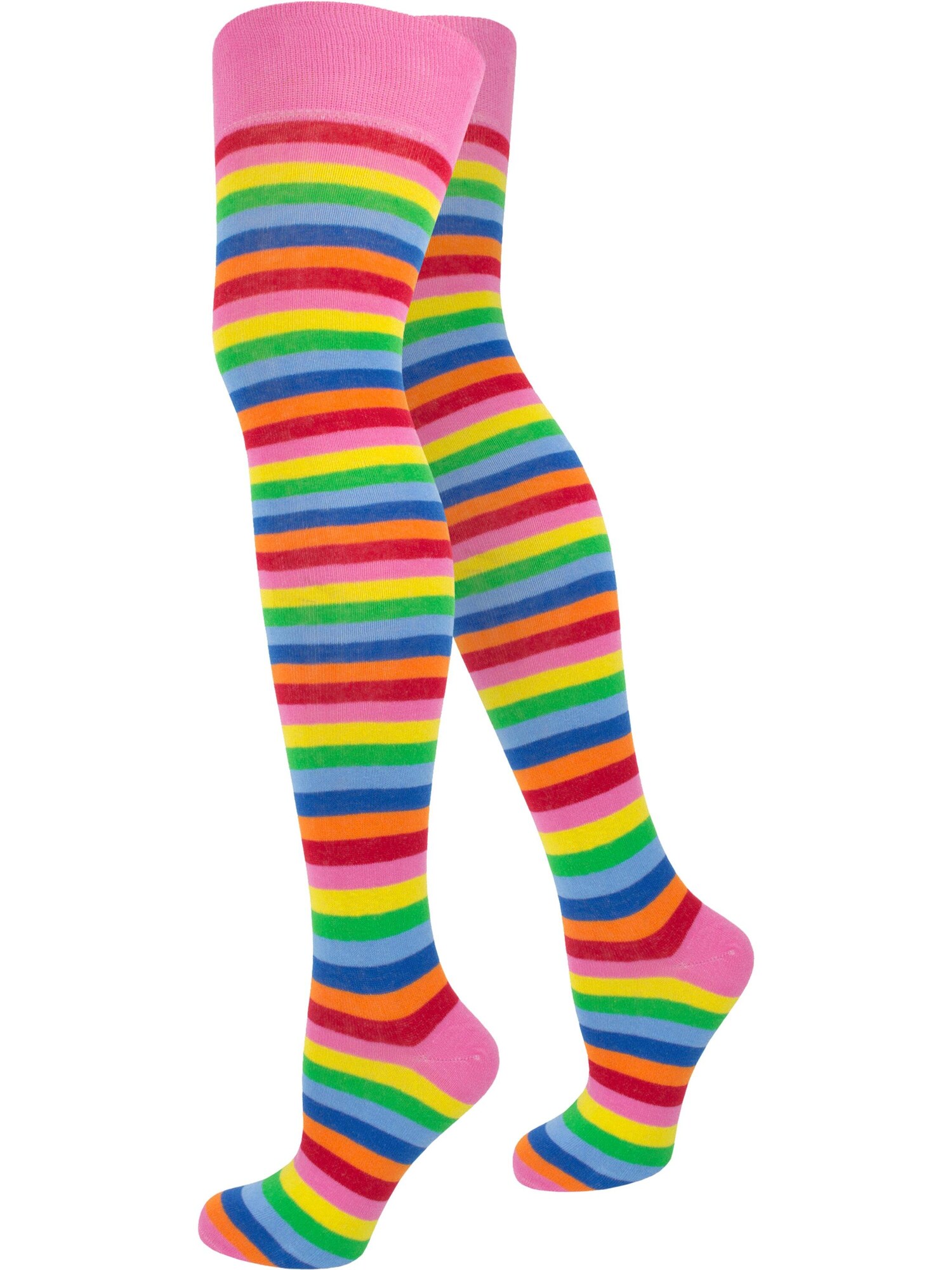 normani Calcetines sobre la rodilla azul claro / amarillo / rosa / rojo