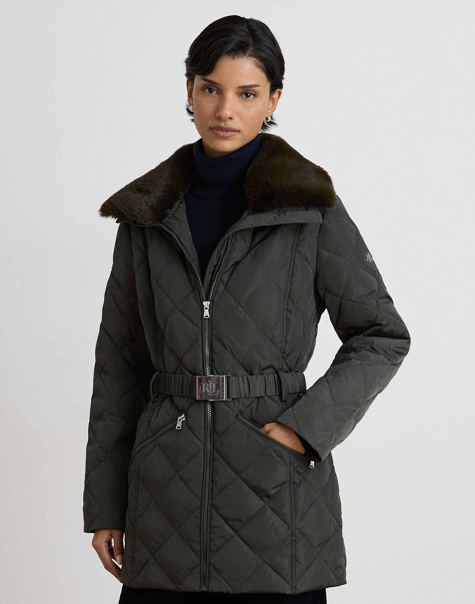 Lauren Ralph Lauren Chaqueta de entretiempo verde oscuro – imagen 2
