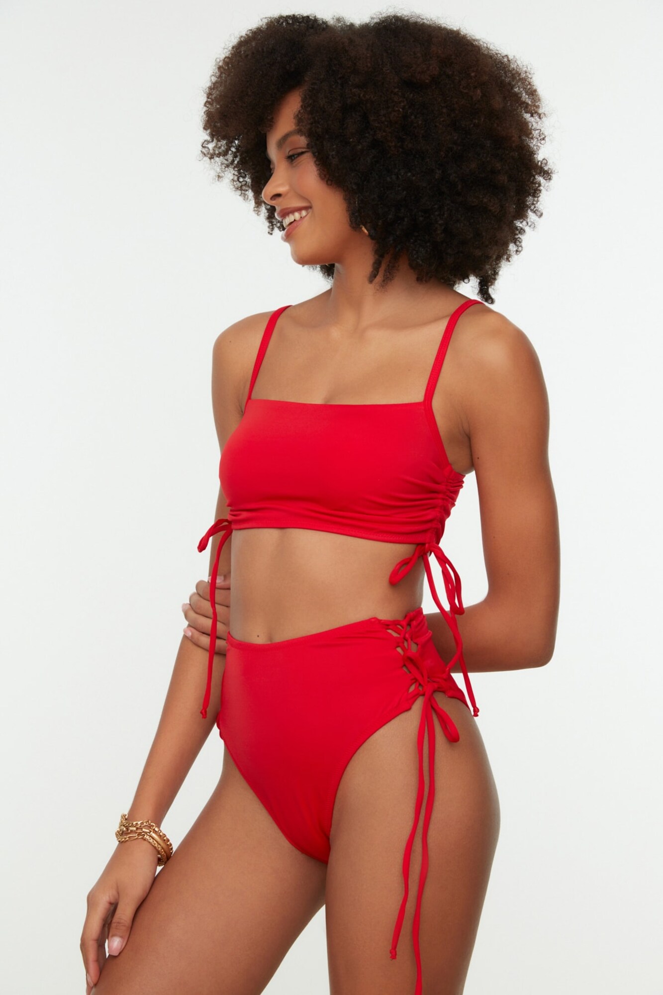 Trendyol Slip costum de baie roșu