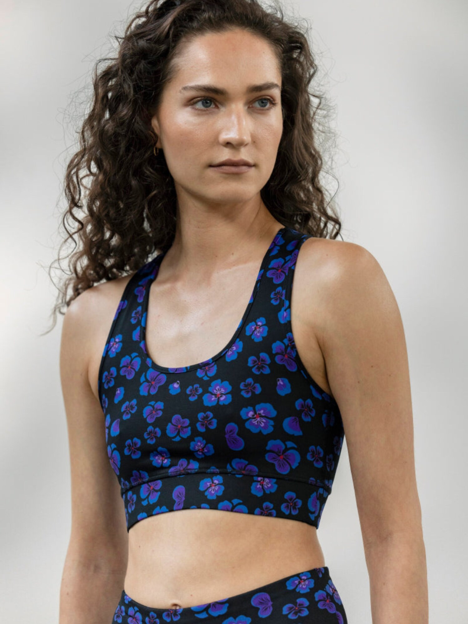 Hey Honey Sujetador deportivo 'Racerback'  azul moteado