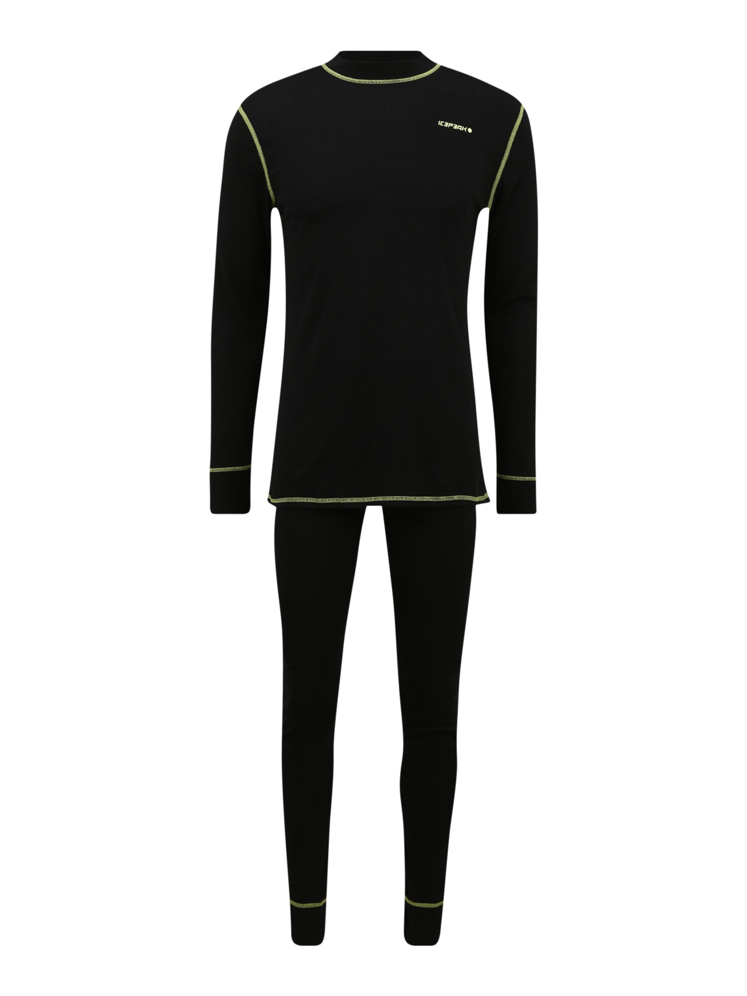 ICEPEAK Sportinis kostiumas 'ISERLOHN'  juoda / neoninė žalia