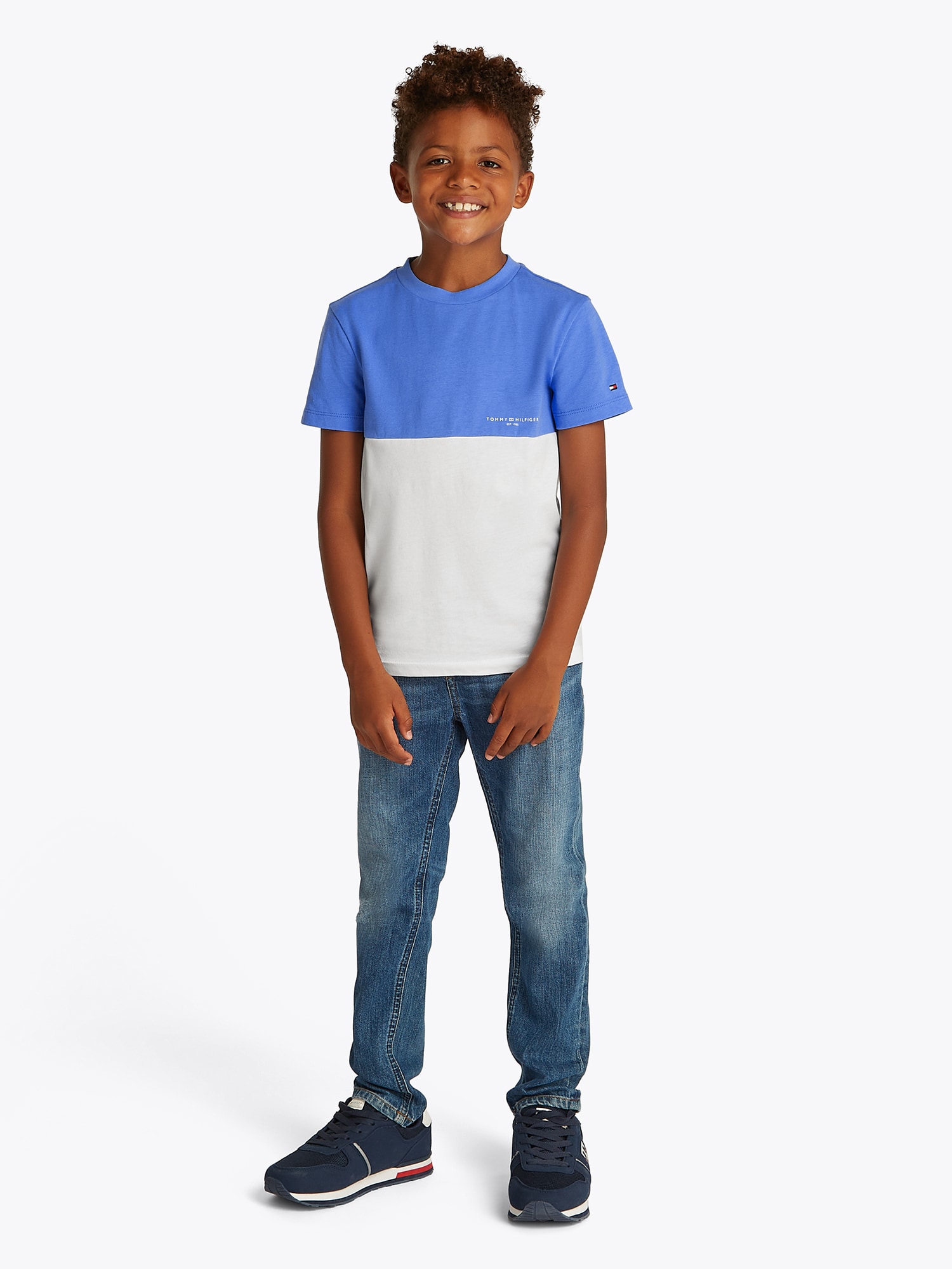 TOMMY HILFIGER Póló  királykék / fehér termék 2. képe