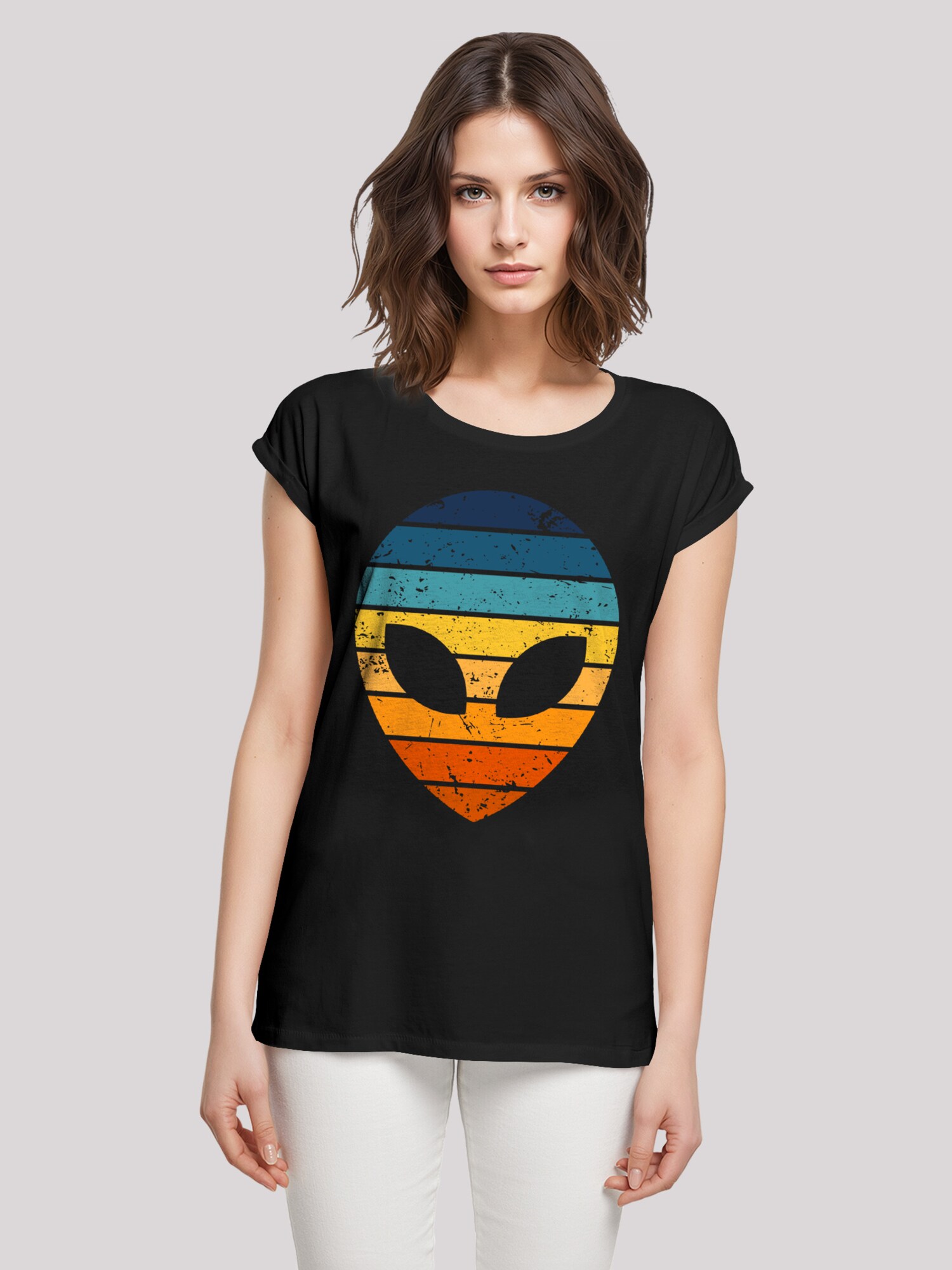 Thumbnail - F4NT4STIC T-Shirt Alien Sonnenuntergang Retro