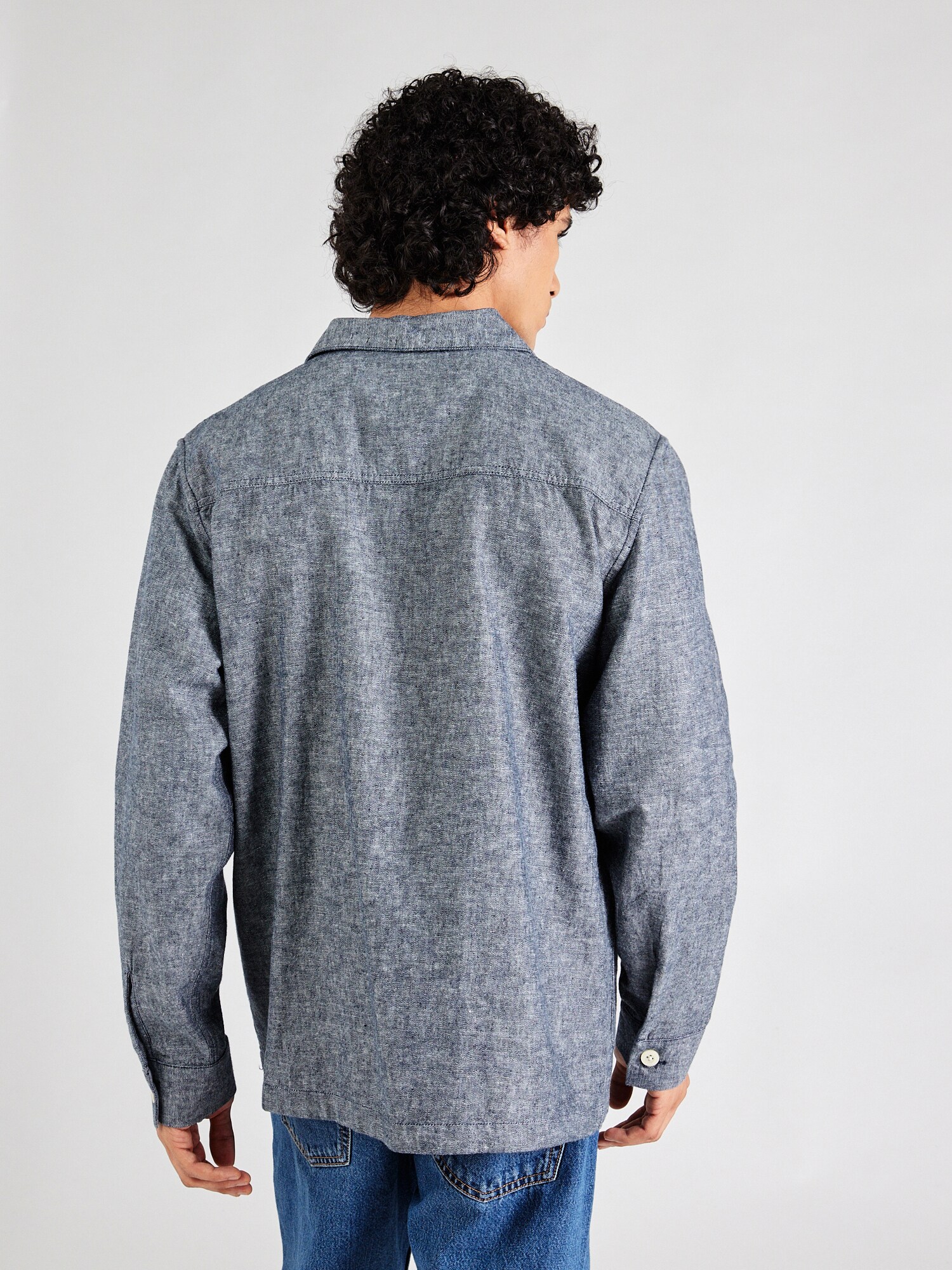 Lyle & Scott Prechodná bunda 'Flax' modrá melírovaná (obrázok 4)