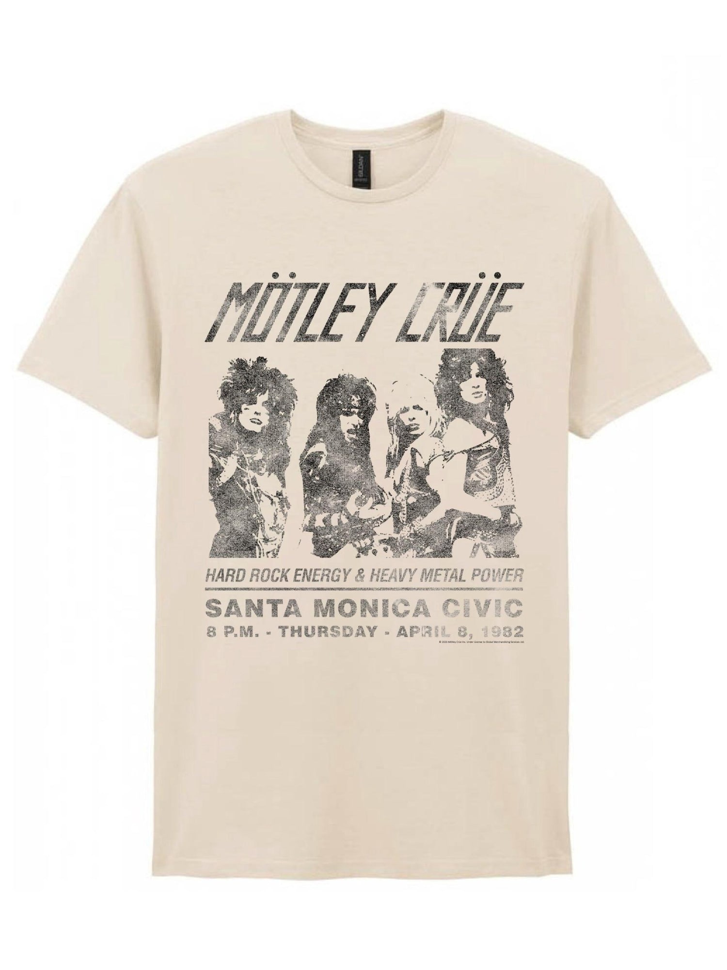 Mötley Crue Camiseta 'Mötley Crue Santa Monica Civic T-Shirt' beige – imagen 1