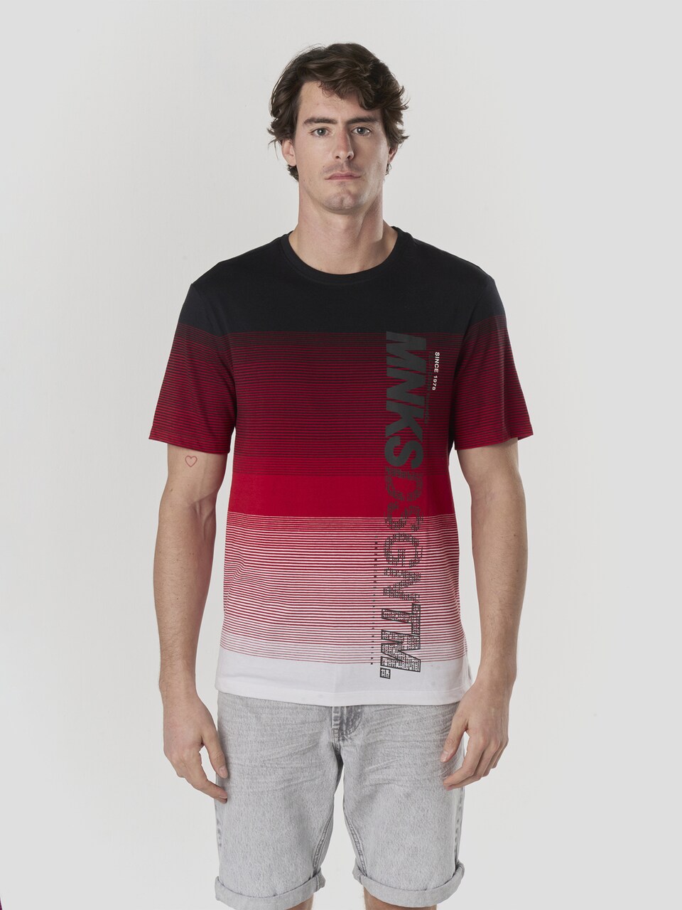 T-shirt röd / svart