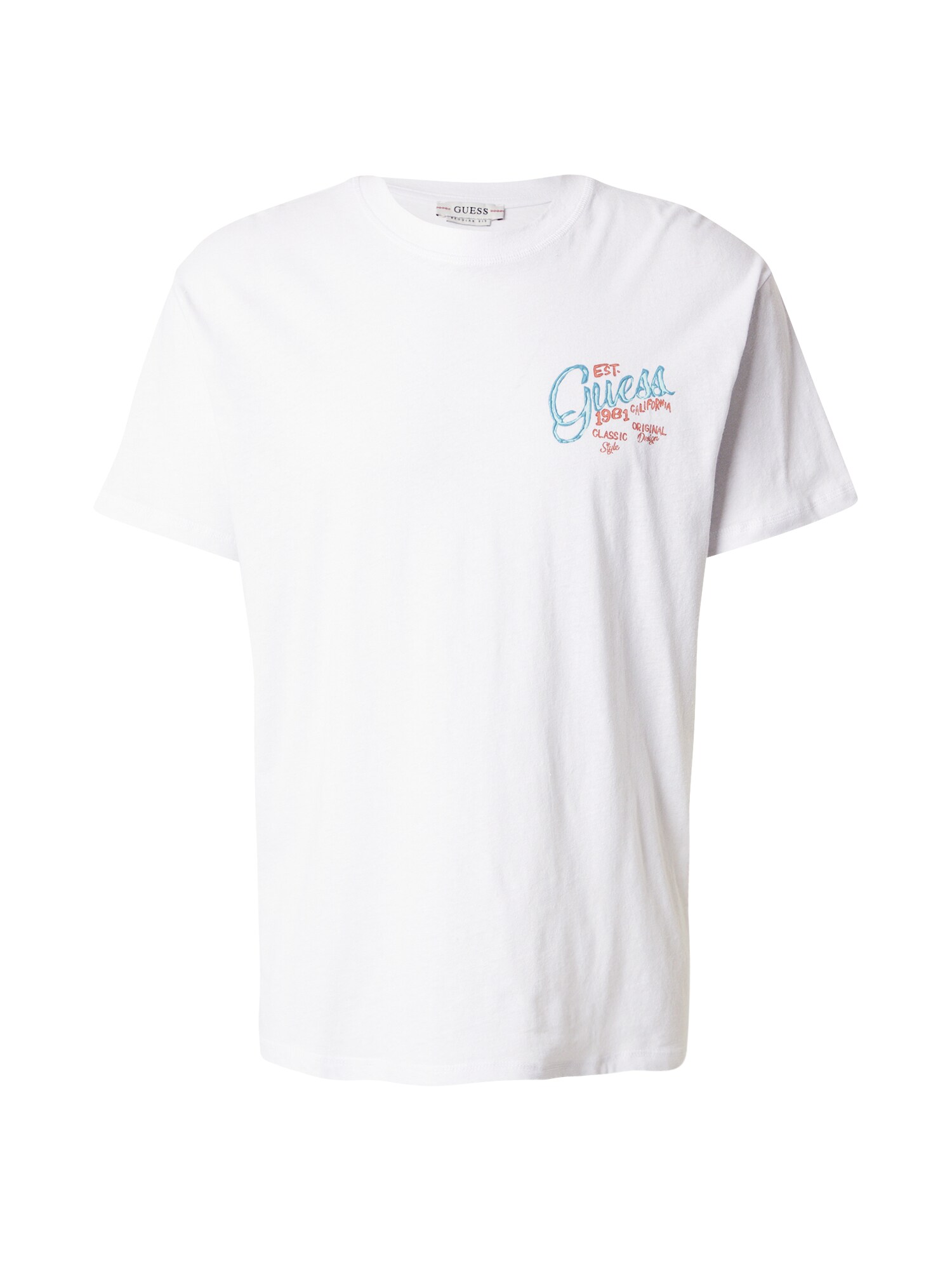 GUESS Originals Póló 'FRUITS'  világoskék / sárga / narancs / fehér akciós termékkép 1