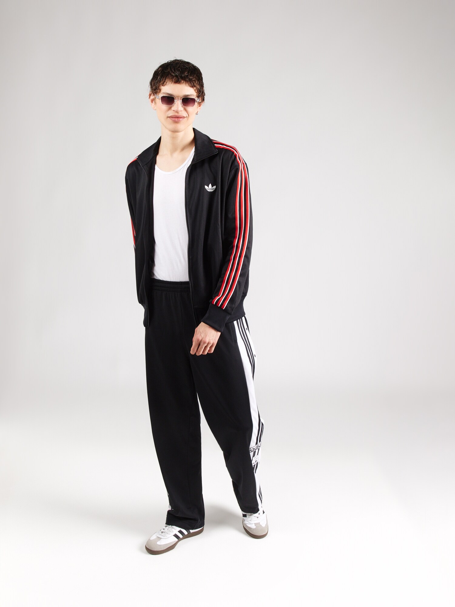 ADIDAS ORIGINALS Sudadera con cremallera 'Firebird'  rojo / negro / blanco – imagen 3