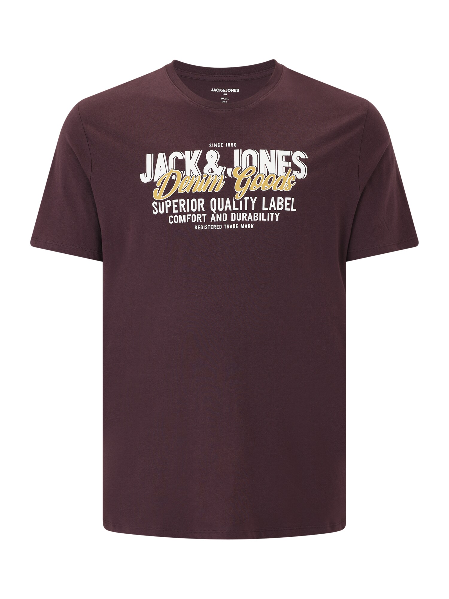 Jack & Jones Plus Póló  sárga / szilva / fehér akciós termékkép 1