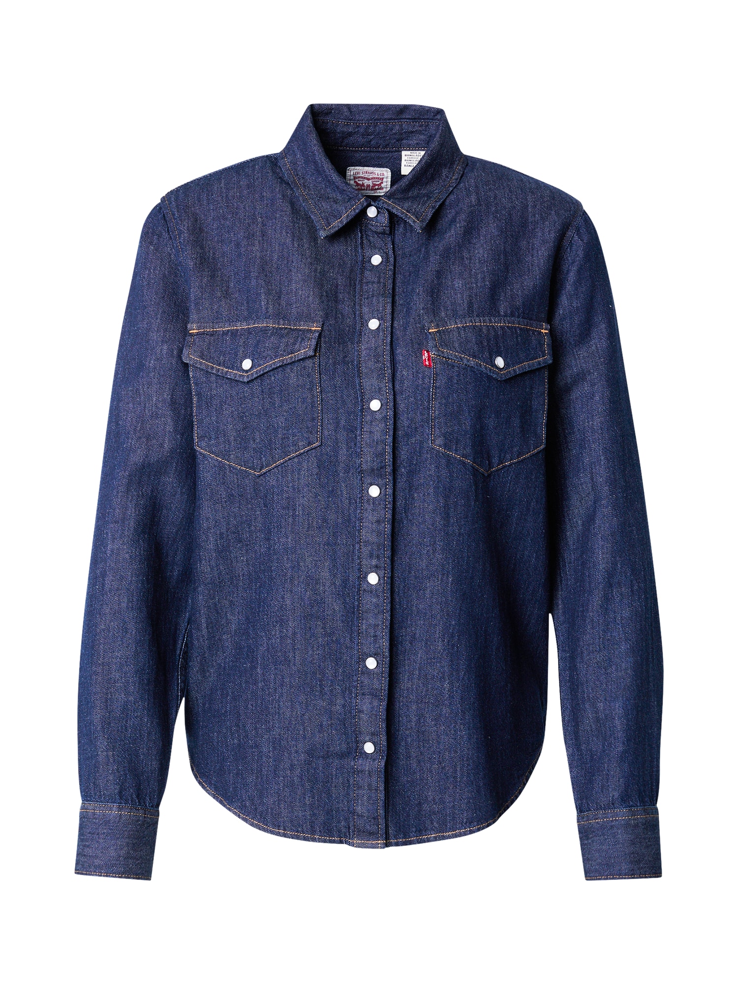 LEVIS ® Bluză ICONIC WESTERN IN LINEN DENIM  albastru închis