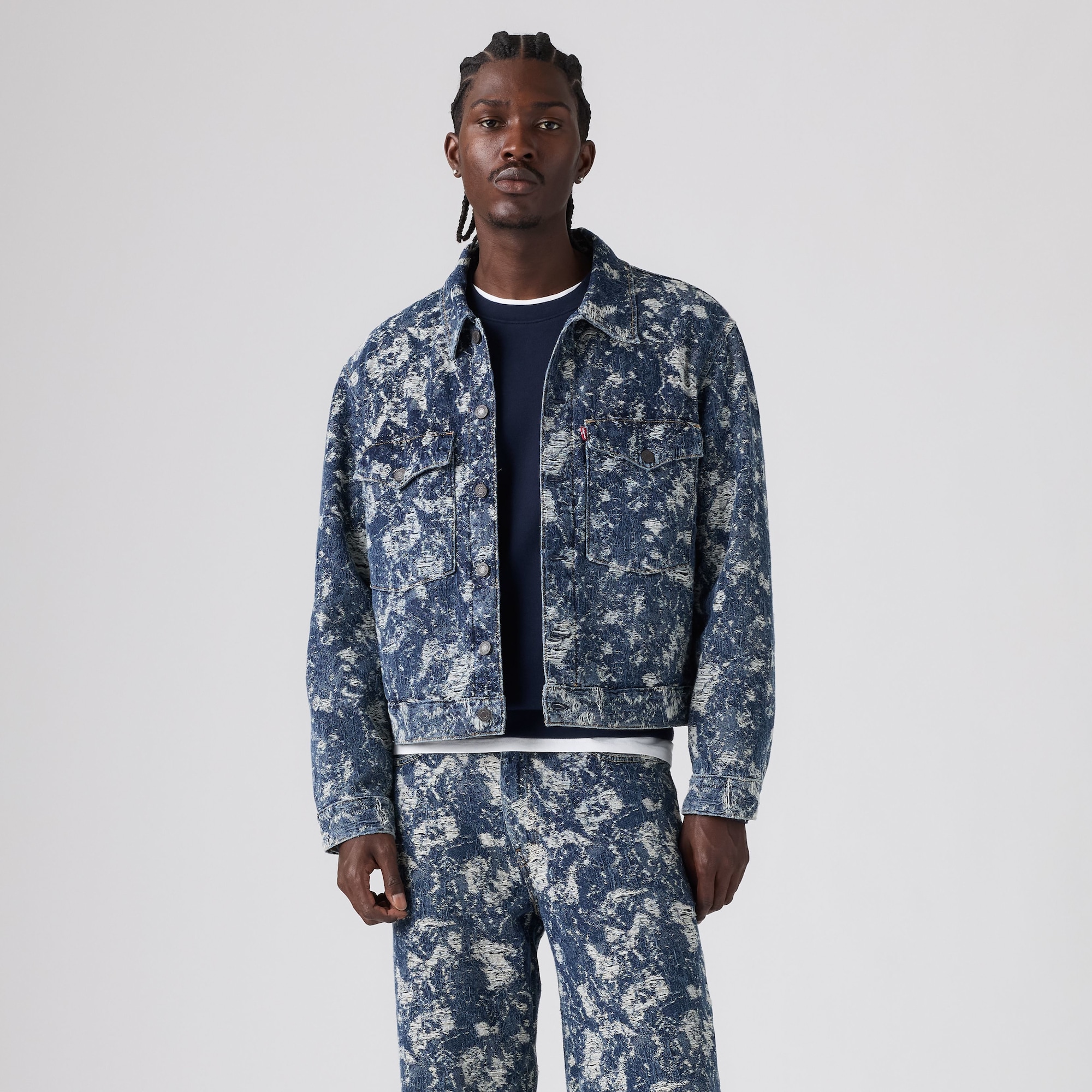 LEVI'S ® Chaqueta de entretiempo 'EMBARCADERO STATION' genciana / azul paloma / offwhite – imagen 3