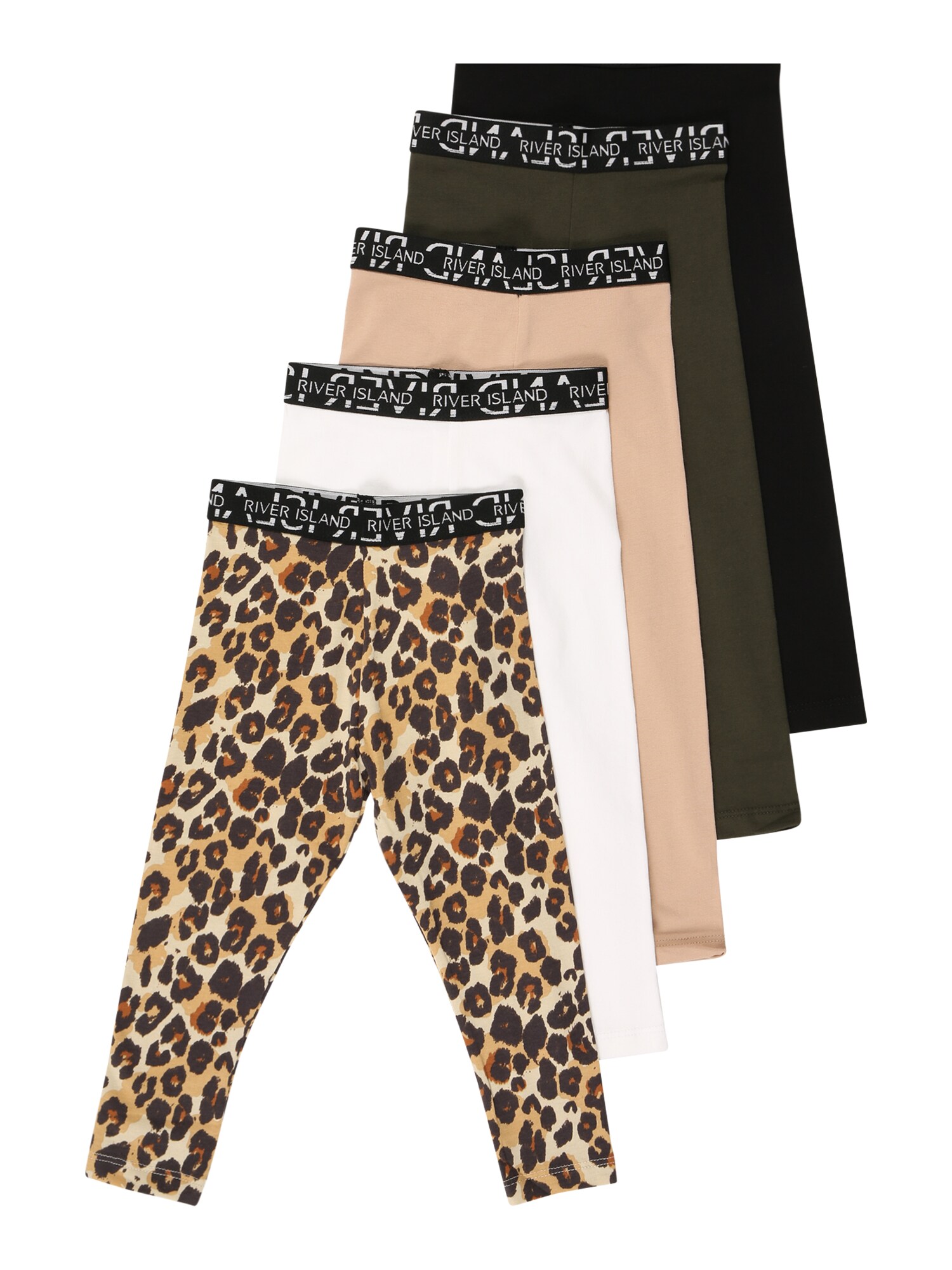 River Island Tamprės 'Camel'  smėlio / pudros spalva / balta / juoda / tamsiai žalia