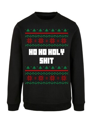 F4NT4STIC Sweatshirt ‘Ho Ho Holy’ Groen / Rood / Zwart / Wit