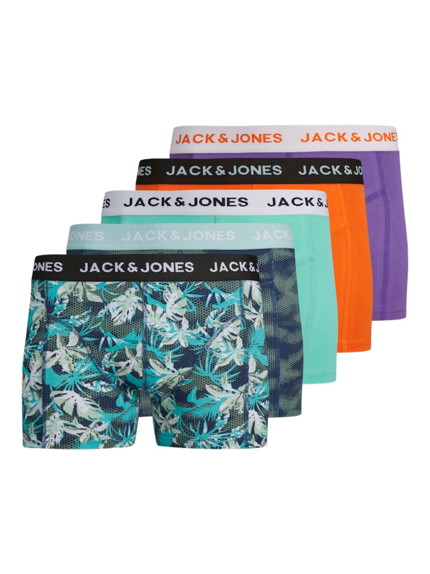 JACK & JONES Boxeralsók 'JACTASMANIA'  benzin / világoslila / mandarin / fekete akciós termékkép 1