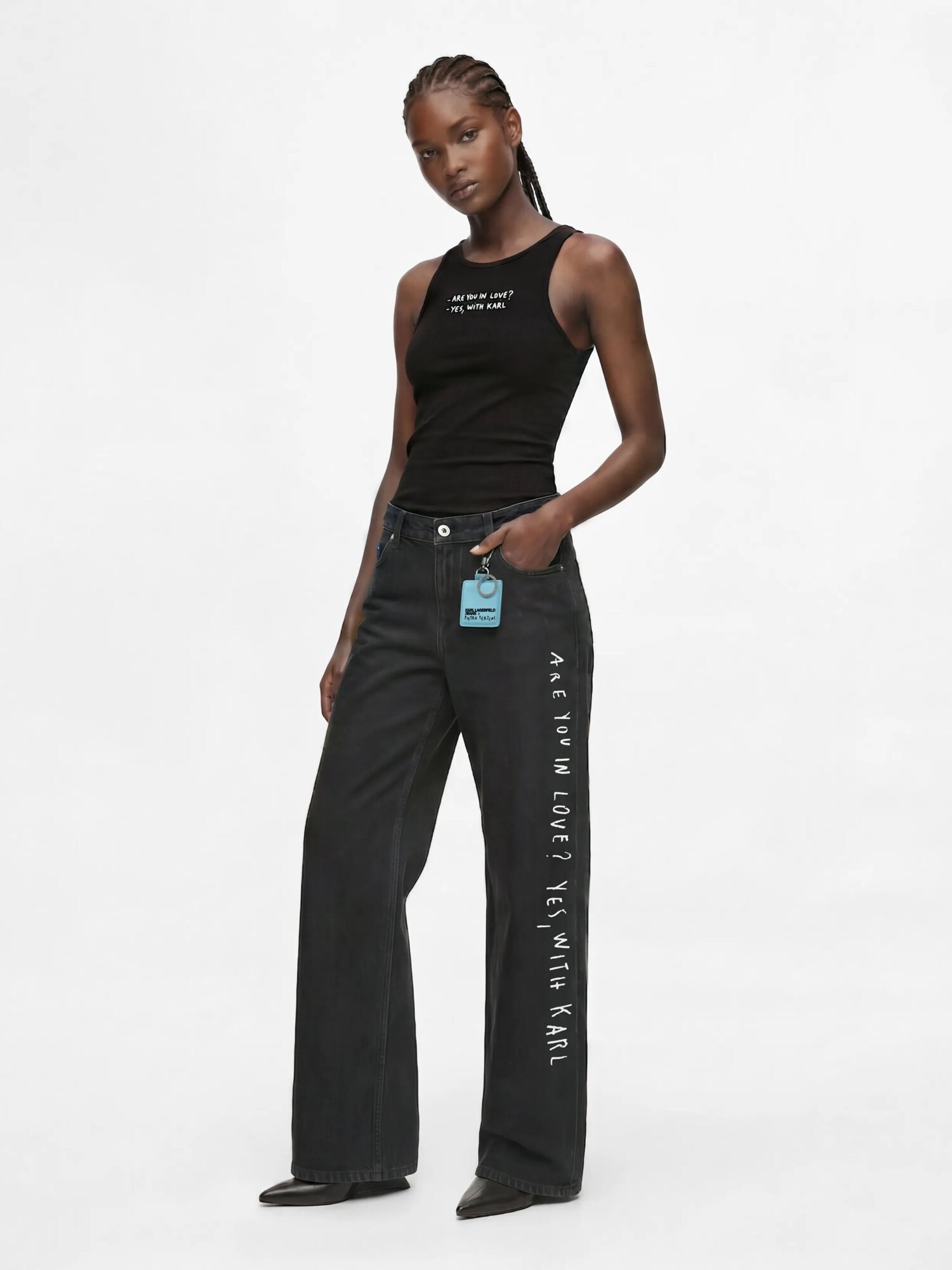 KARL LAGERFELD JEANS Top ' KLJ X Pietro Terzini Tanktop '  negro – imagen 3