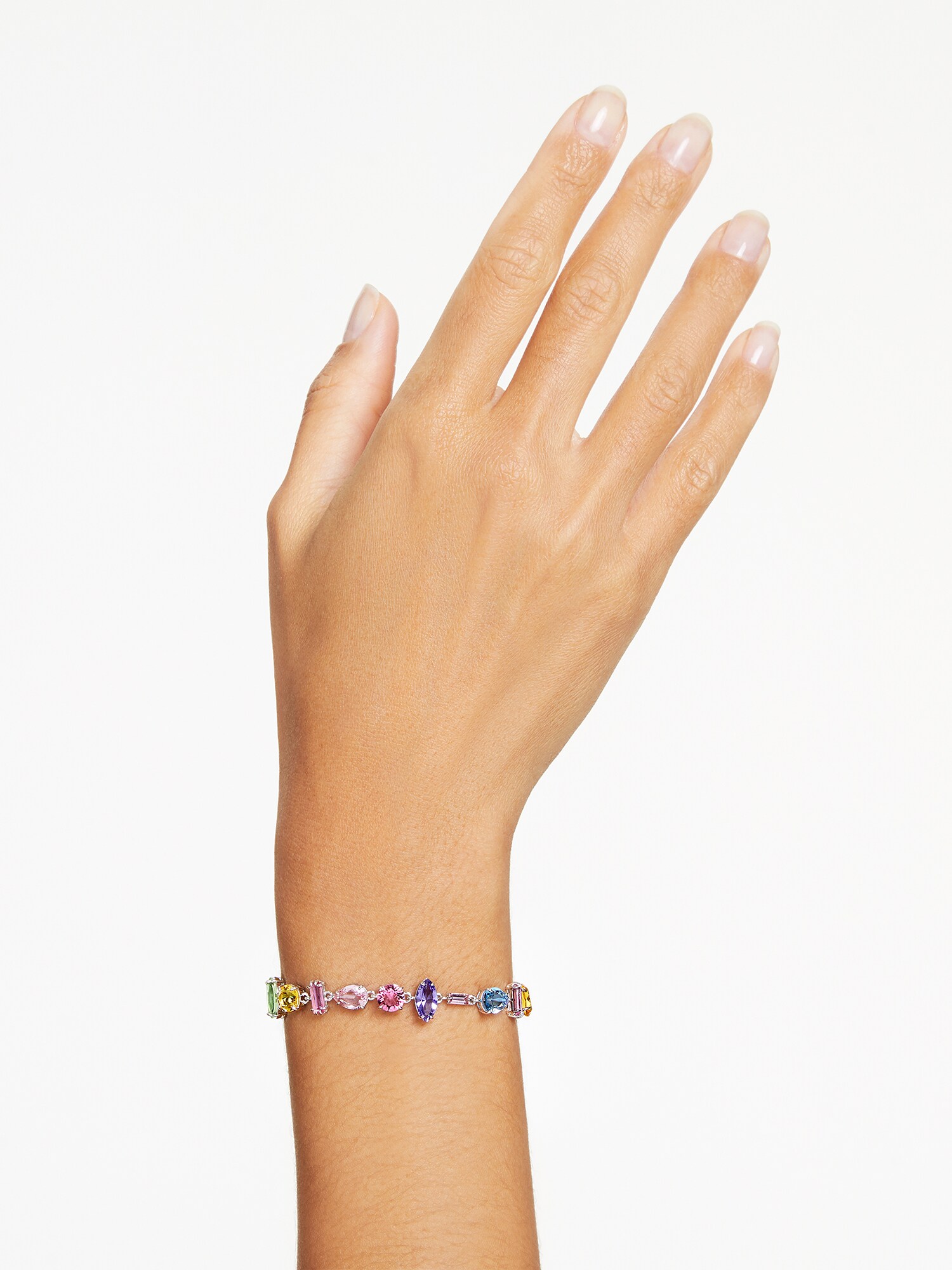 Swarovski Karkötő 'Gema'  sárga / citromzöld / magenta / ezüst termék 2. képe