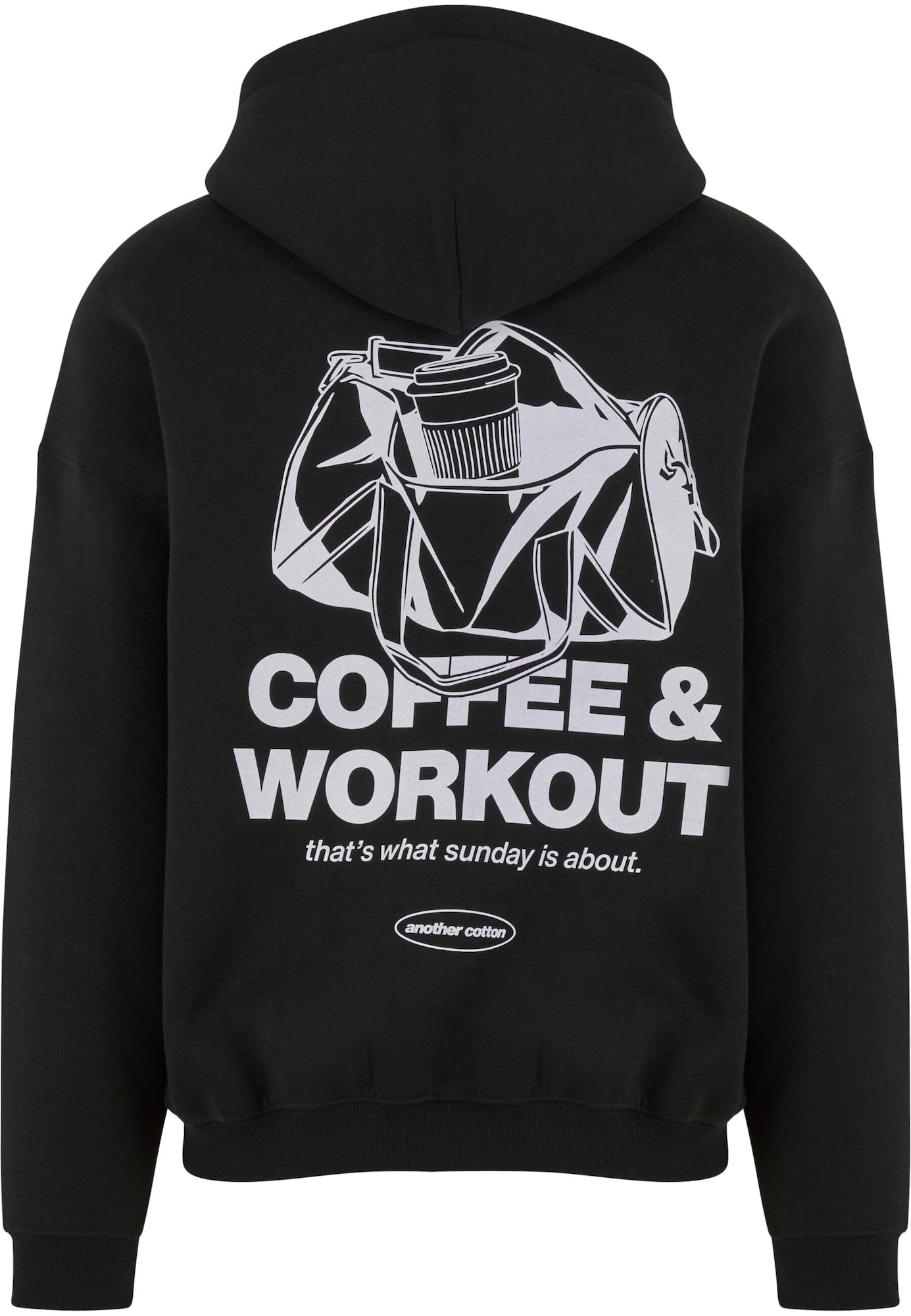 Another Cotton Lab Tréning póló 'Coffee and Workout' antracit / fehér melír termék 2. képe