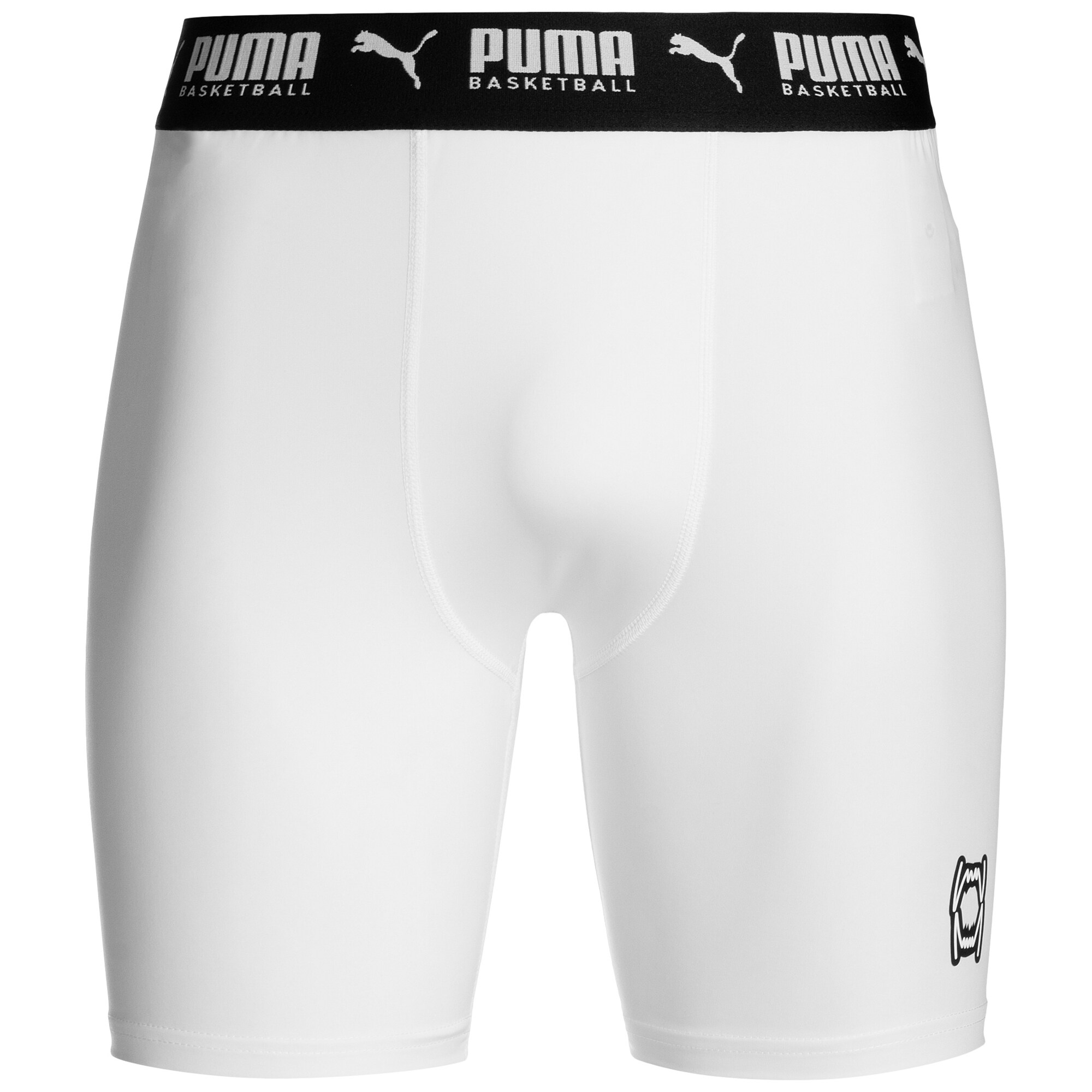 PUMA Chiloți sport Hoops Team  negru / alb