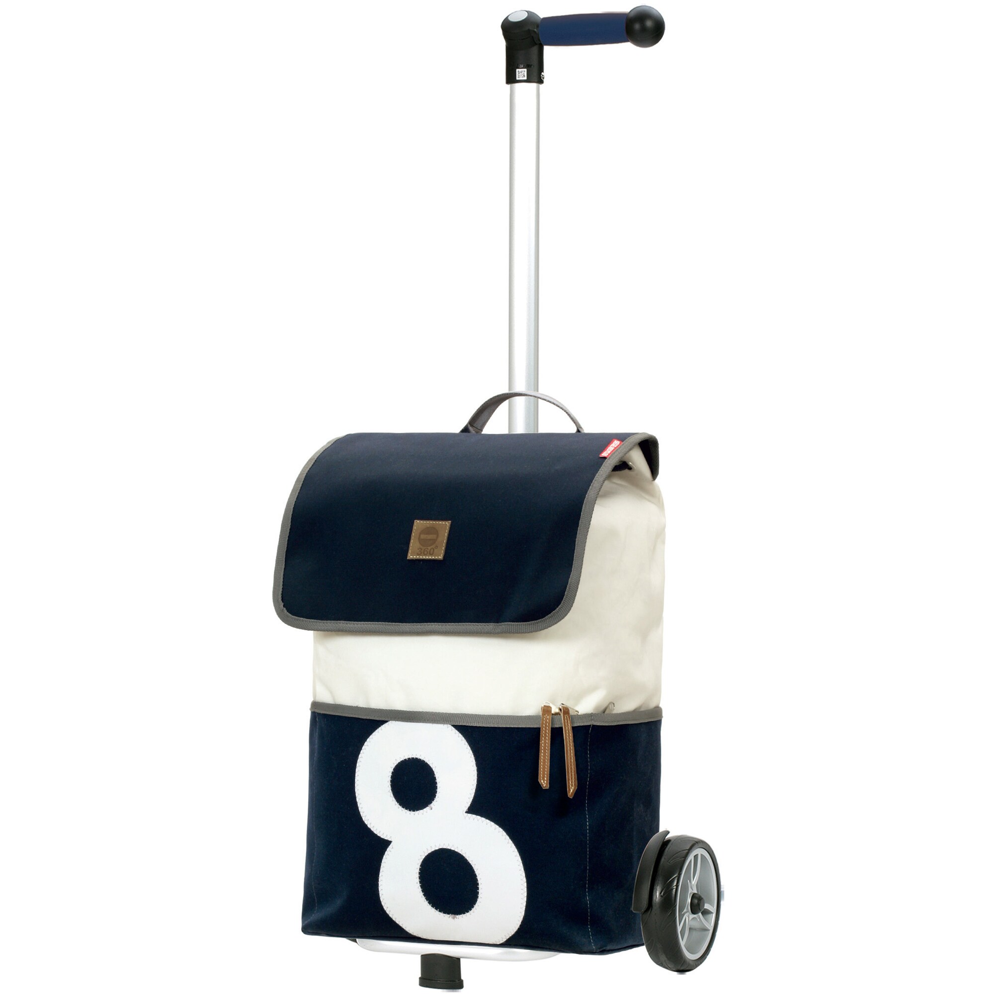 Andersen Shopper Trolley 'Unus' Navy / Wit