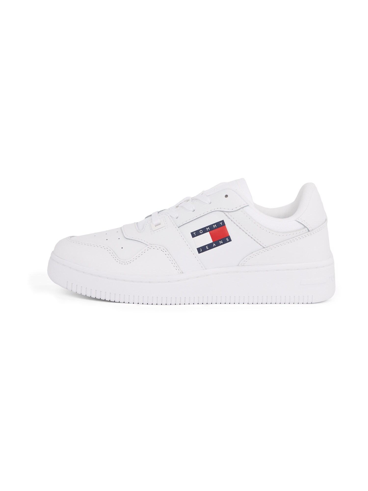 Tommy Jeans Nízke tenisky 'Retro Basket Ess Meg 3A3'  námornícka modrá / červená / biela