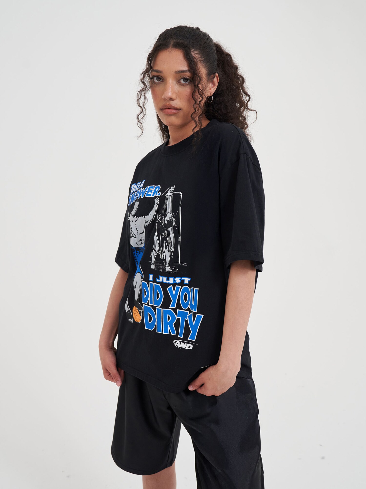 AND1 Camiseta 'Did You Dirty Trash Talk'  azul / naranja / negro / blanco – imagen 4