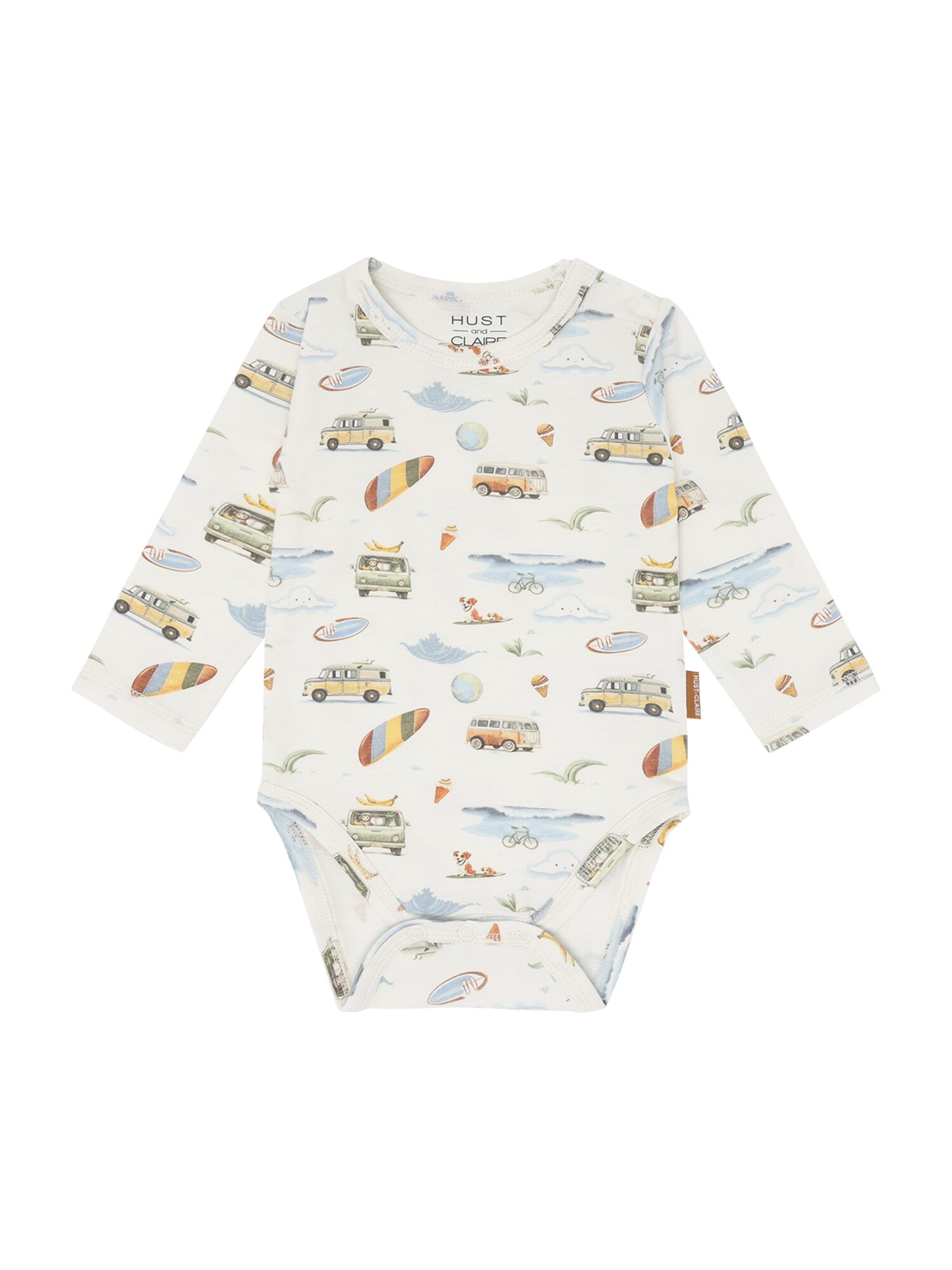 Hust & Claire Salopetă/Body Buster Excursion  fildeş / albastru deschis / verde stuf / portocaliu deschis