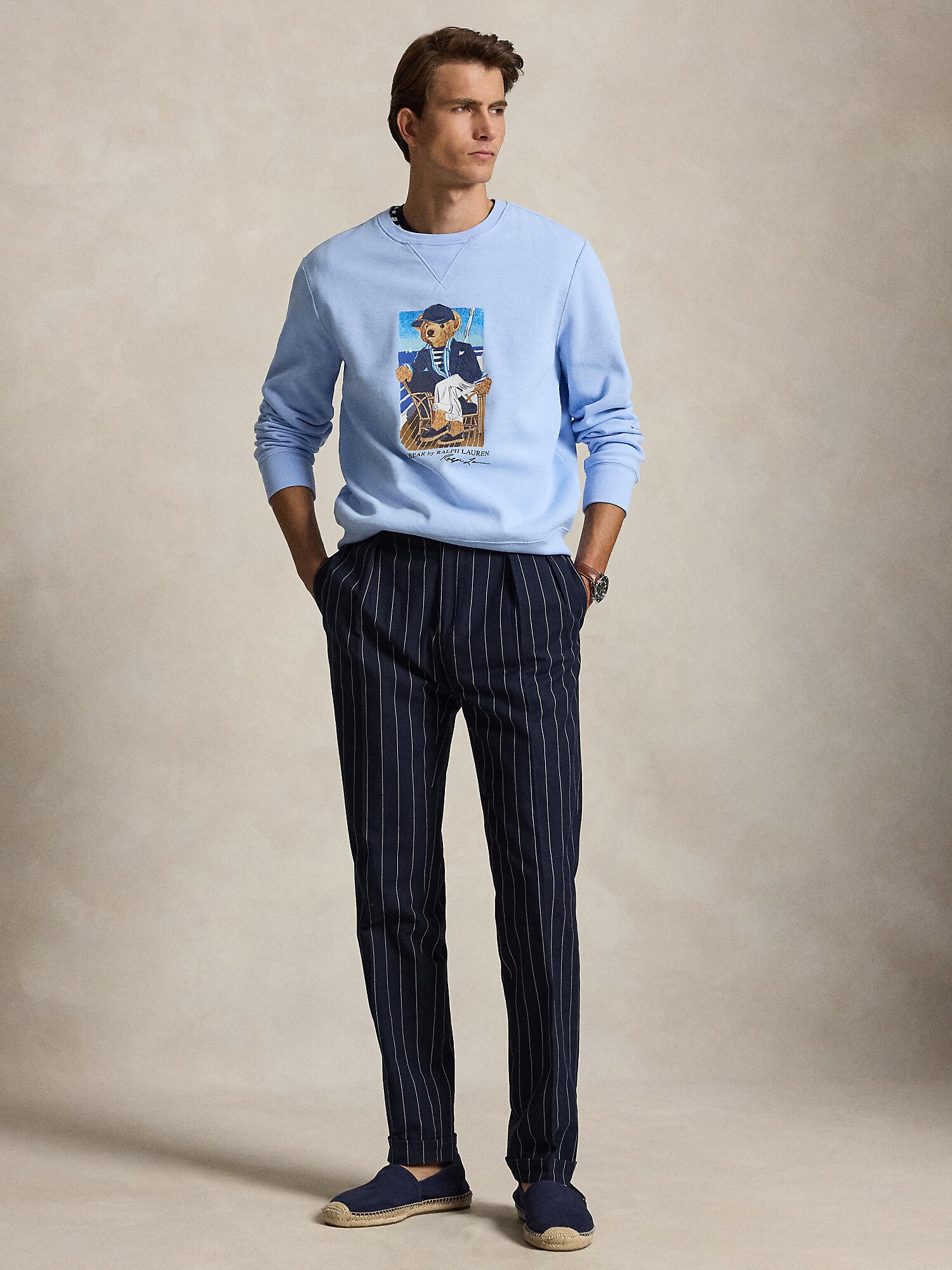 Polo Ralph Lauren Sudadera 'SEASONAL'  azul claro / marrón / negro / blanco – imagen 4