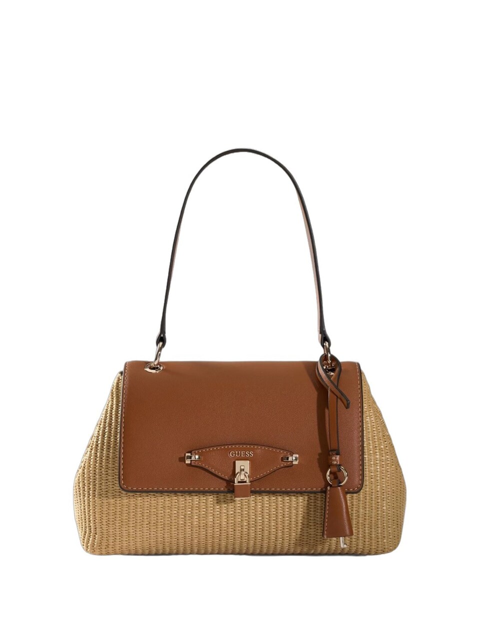 Handväska 'Guess Sac à Rabat Maggie Natural/Caramel'