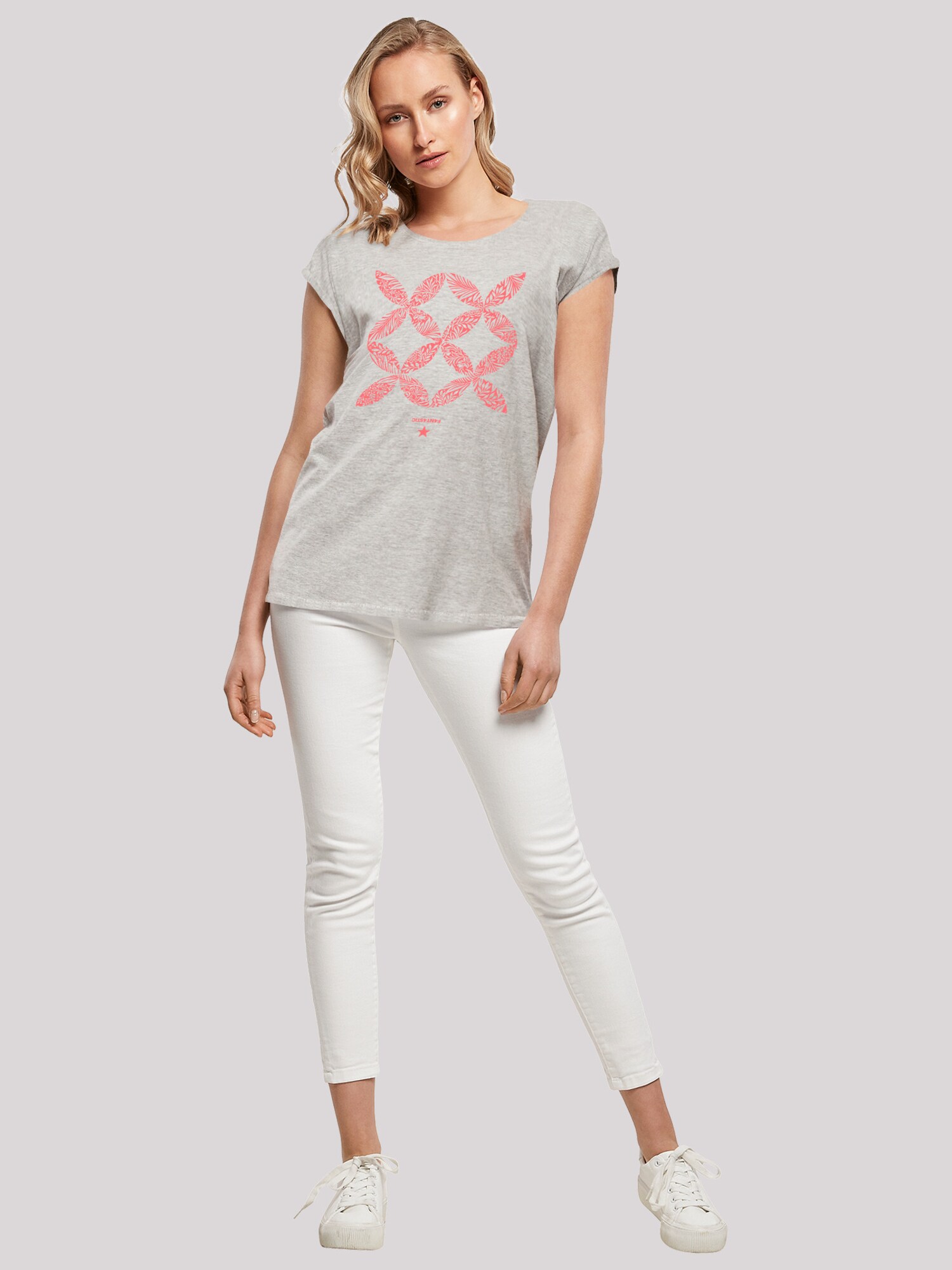 Thumbnail - F4NT4STIC T-Shirt Blumenmuster Coral
