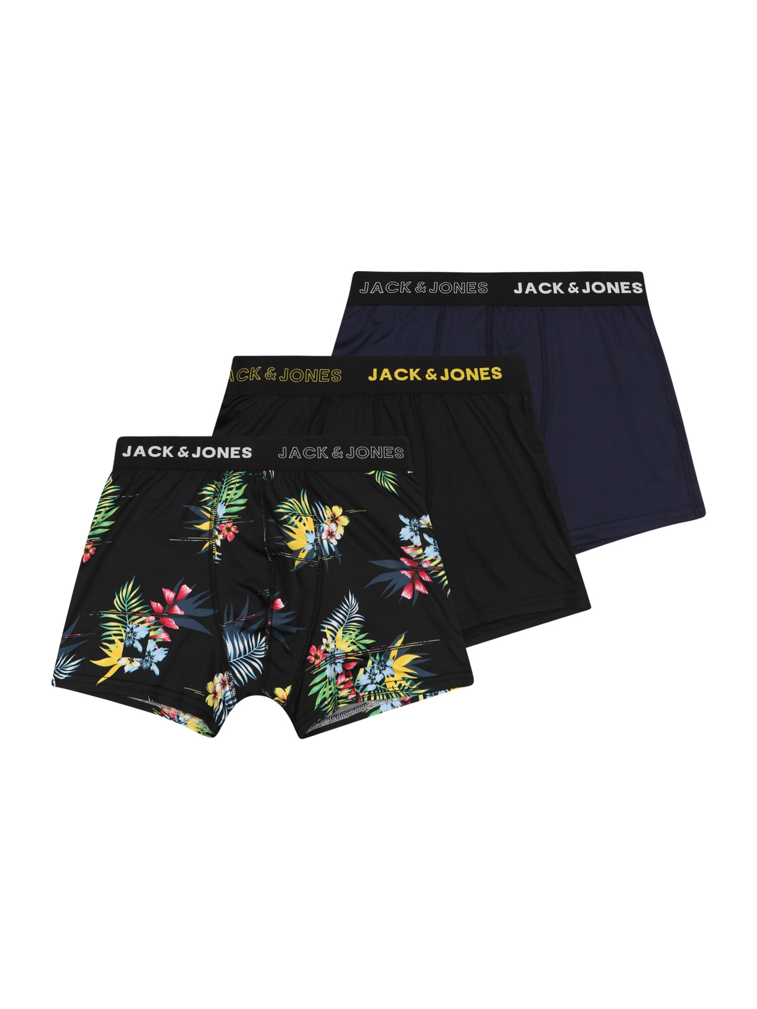 Jack & Jones Junior Apatinės kelnaitės 'STAYCAY' juoda / tamsiai mėlyna / geltona / žalia / šviesiai mėlyna
