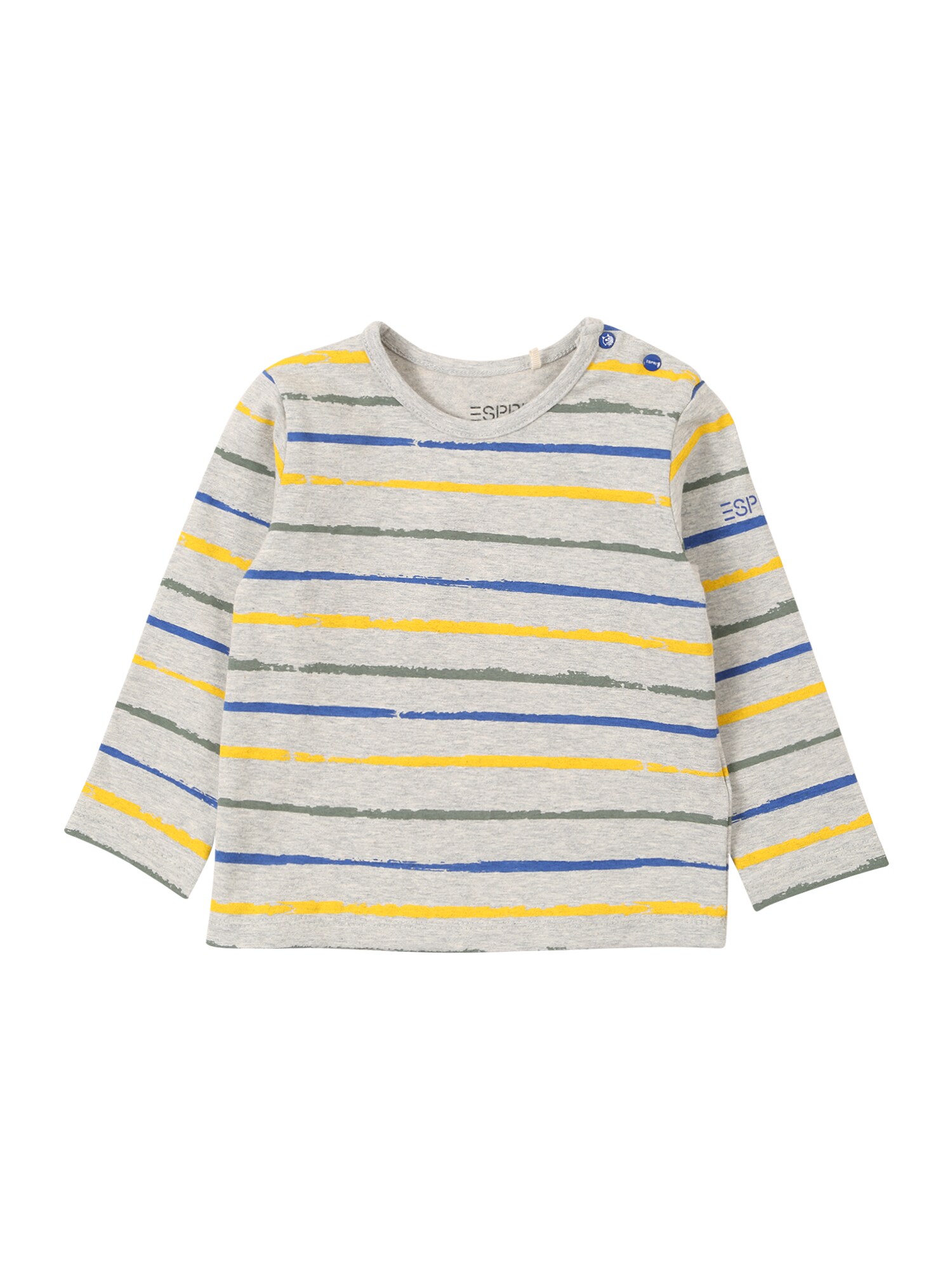 ESPRIT Marškinėliai  šviesiai pilka / geltona / alyvuogių spalva / mėlyna