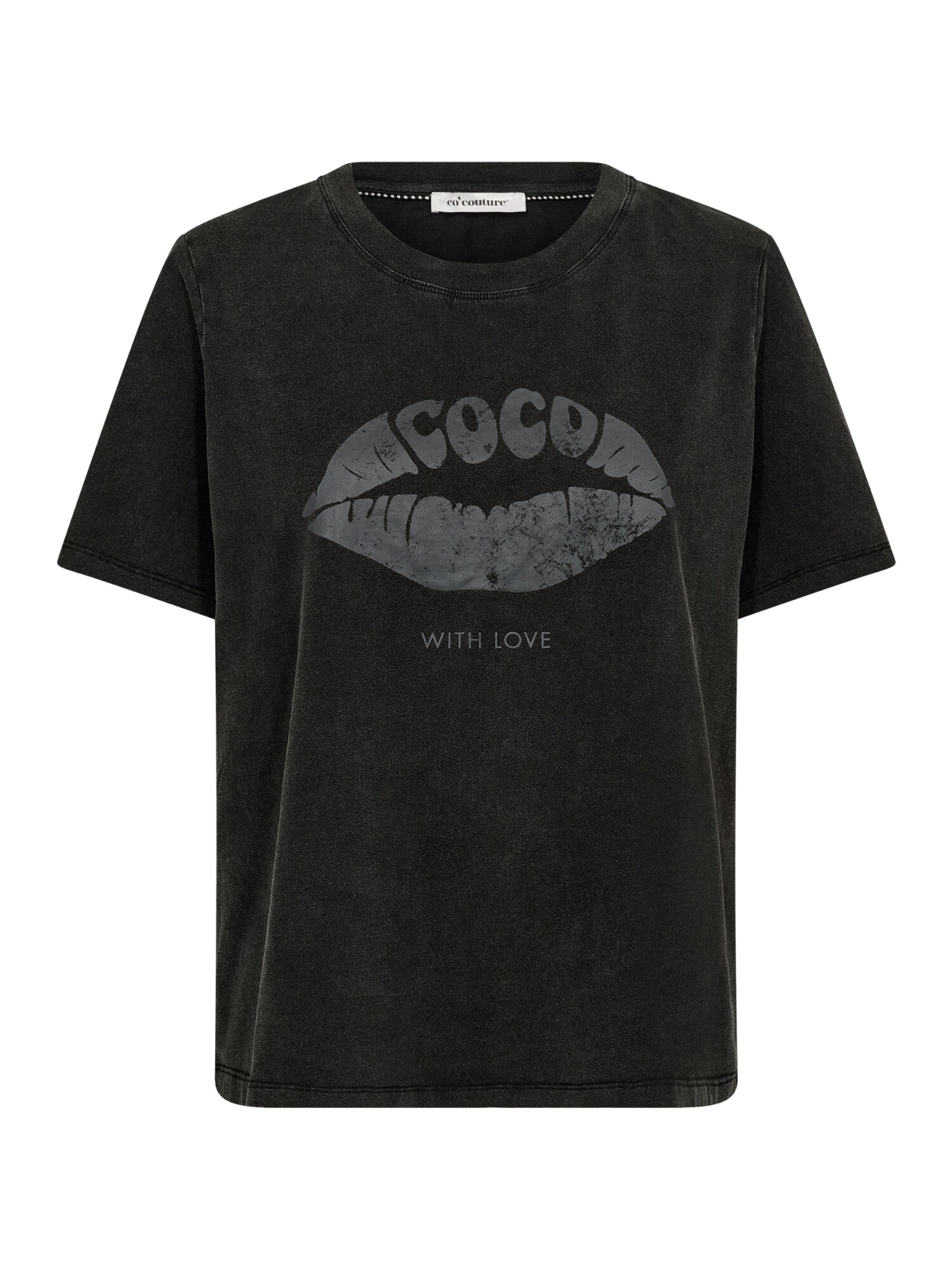 co'couture Tricou 'Siara'  gri / negru