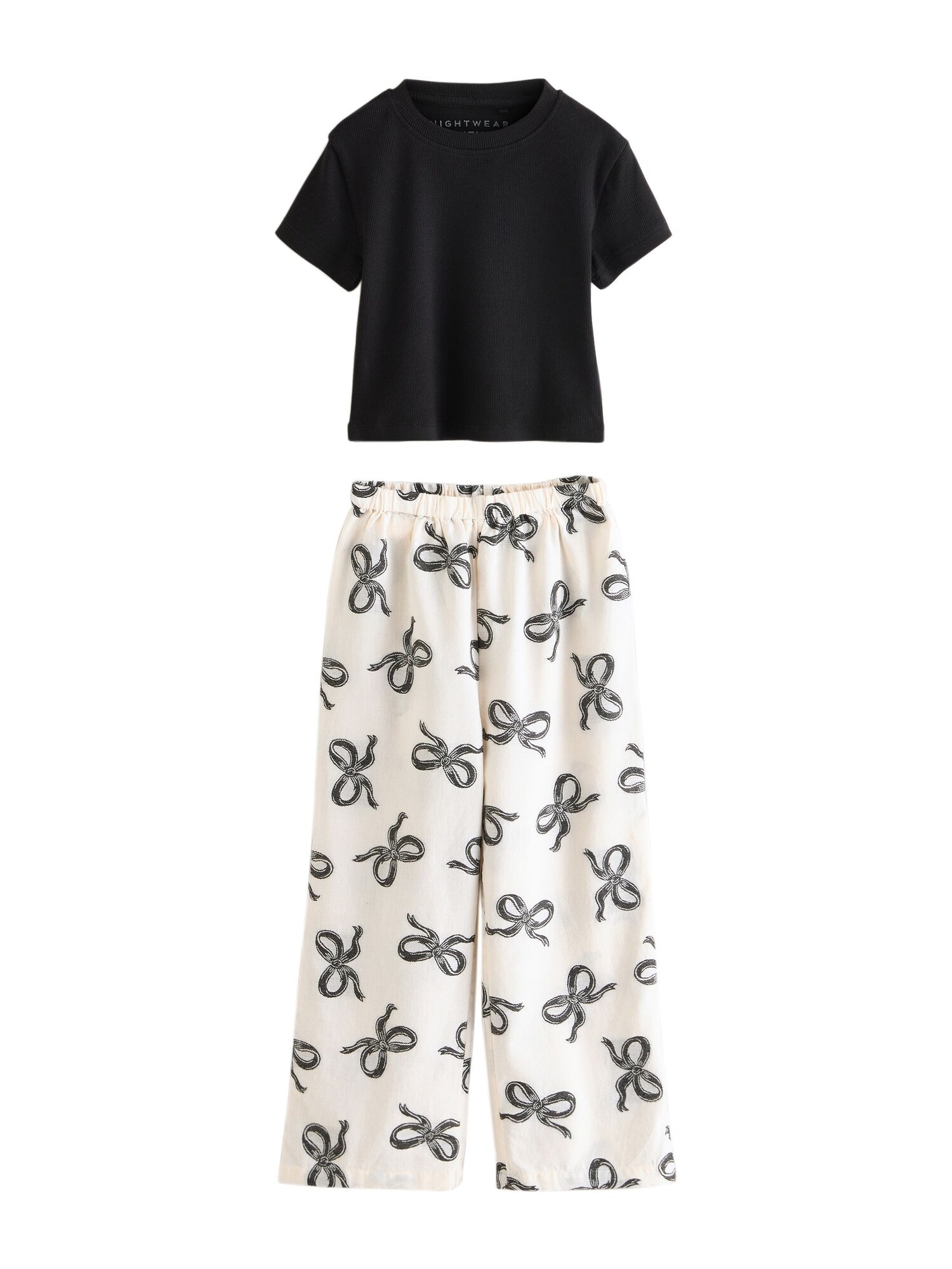 Next Pijamale  negru / alb