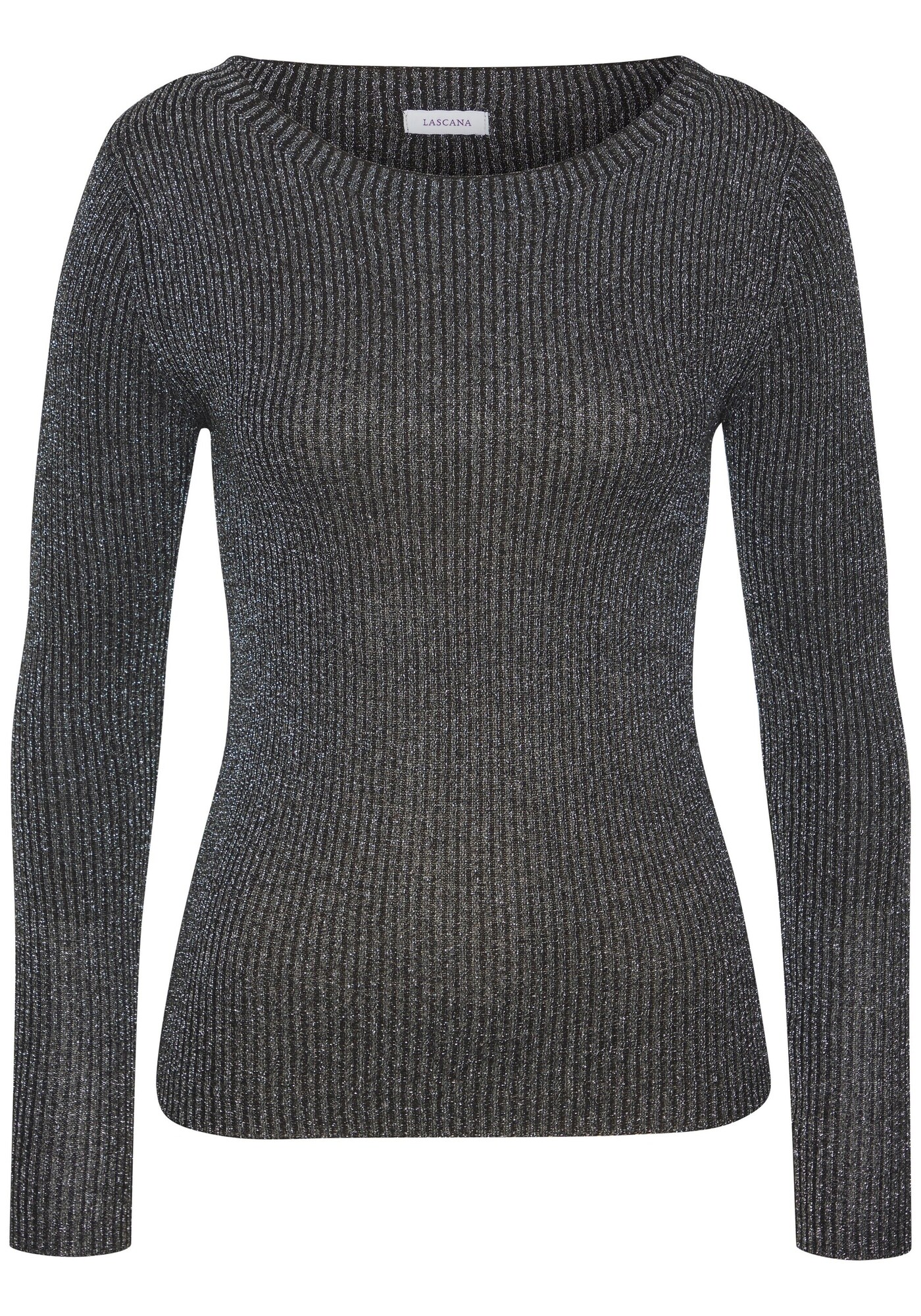 LASCANA Pulover  negru amestecat