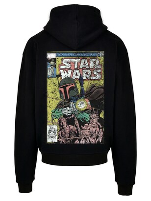 F4NT4STIC Sweatshirt ‘Star Wars Boba Fett Comic’ Blauw / Mosterd / Watermeloen rood / Zwart