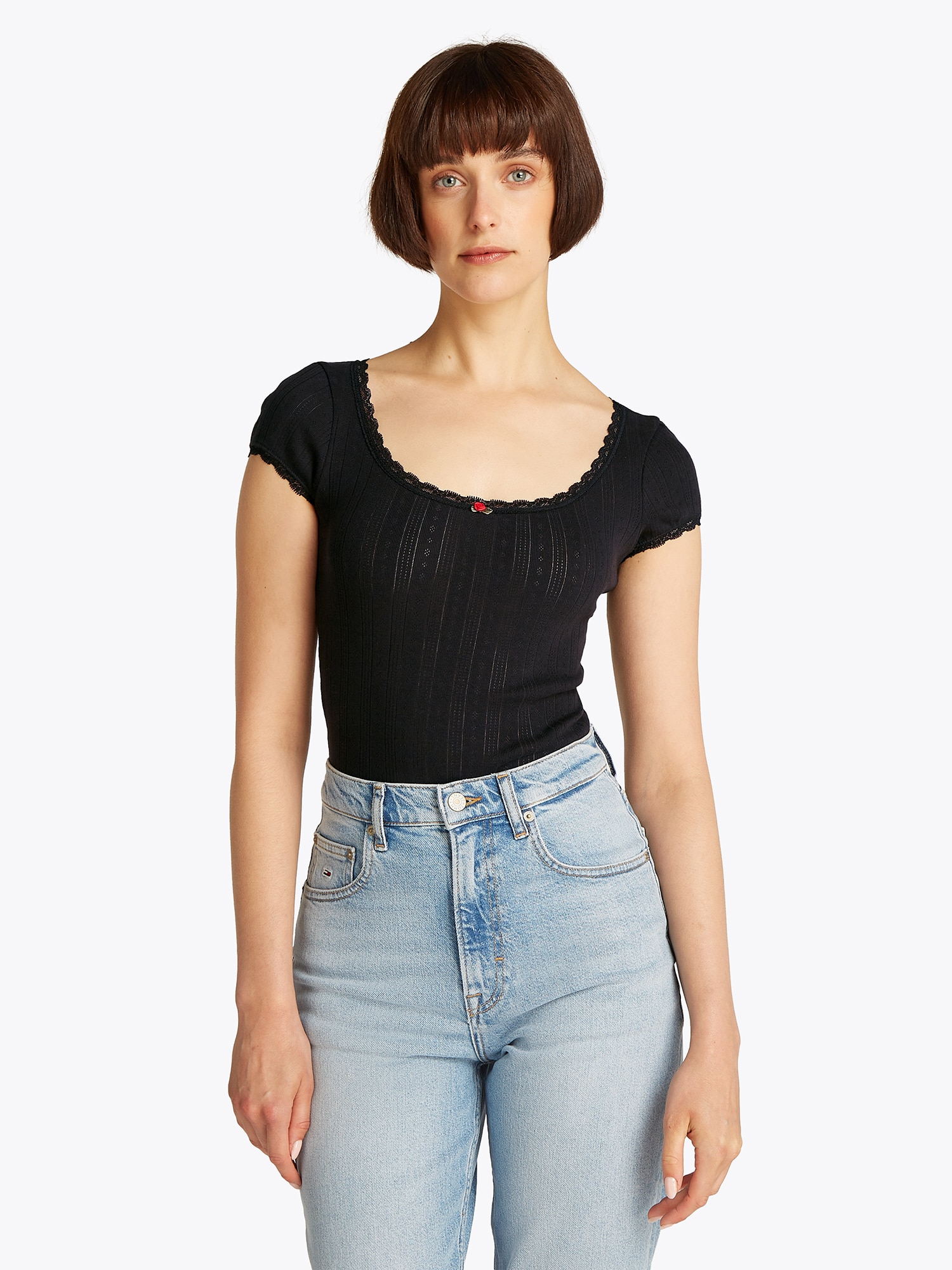 Tommy Jeans Póló  piros / fekete termék 2. képe
