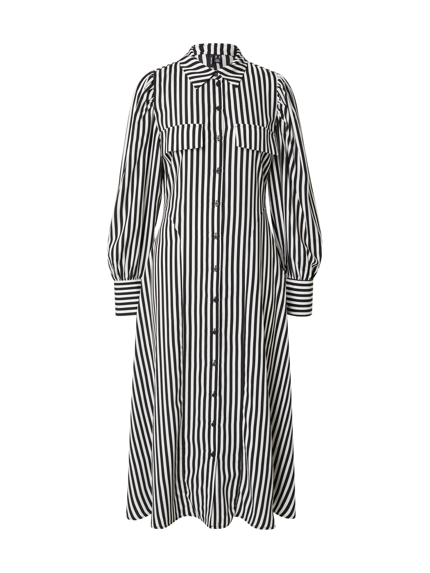 VERO MODA Rochie tip bluză VMCARAE  negru / alb