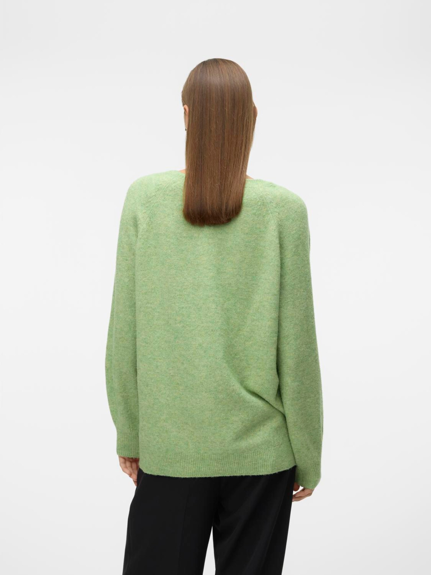 VERO MODA Sveter 'LEAF' pastelovo zelená (obrázok 5)