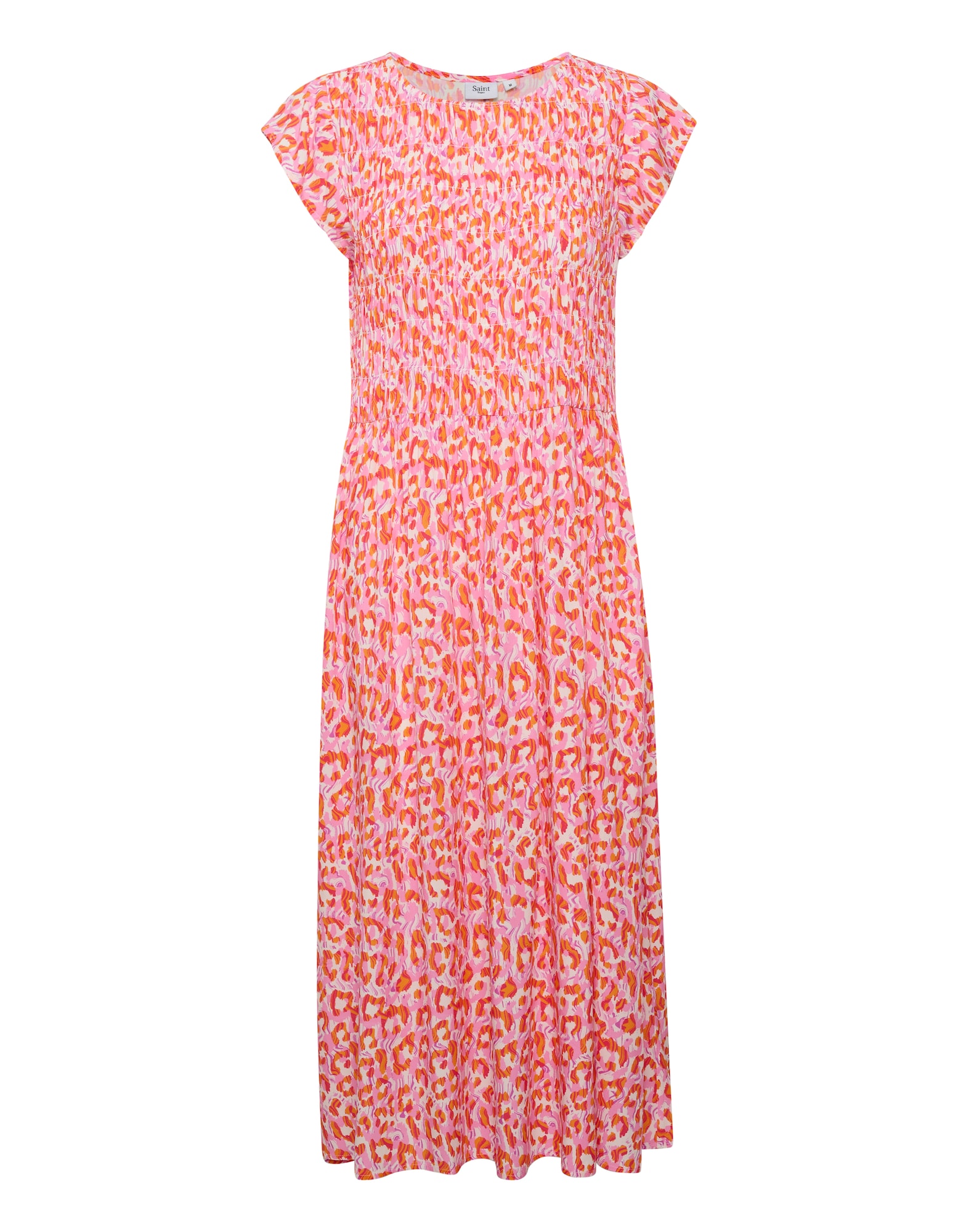 SAINT TROPEZ Letné šaty 'Gisla'  oranžová / ružová / svetločervená / biela