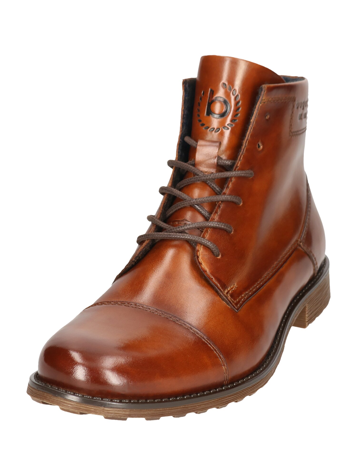 bugatti Bocanci cu șireturi  maro coniac