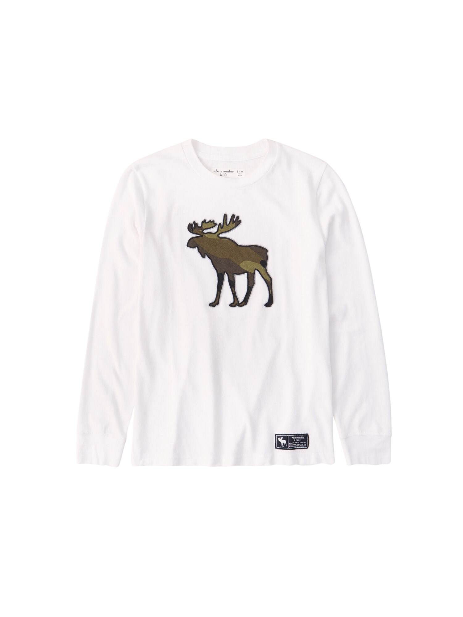 Abercrombie & Fitch Marškinėliai  balta / ruda / pilka / kaštoninė spalva