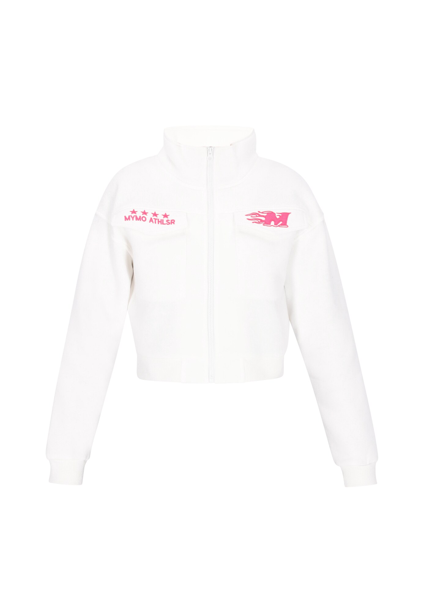 myMo ATHLSR Sudadera con cremallera  rosa claro / blanco