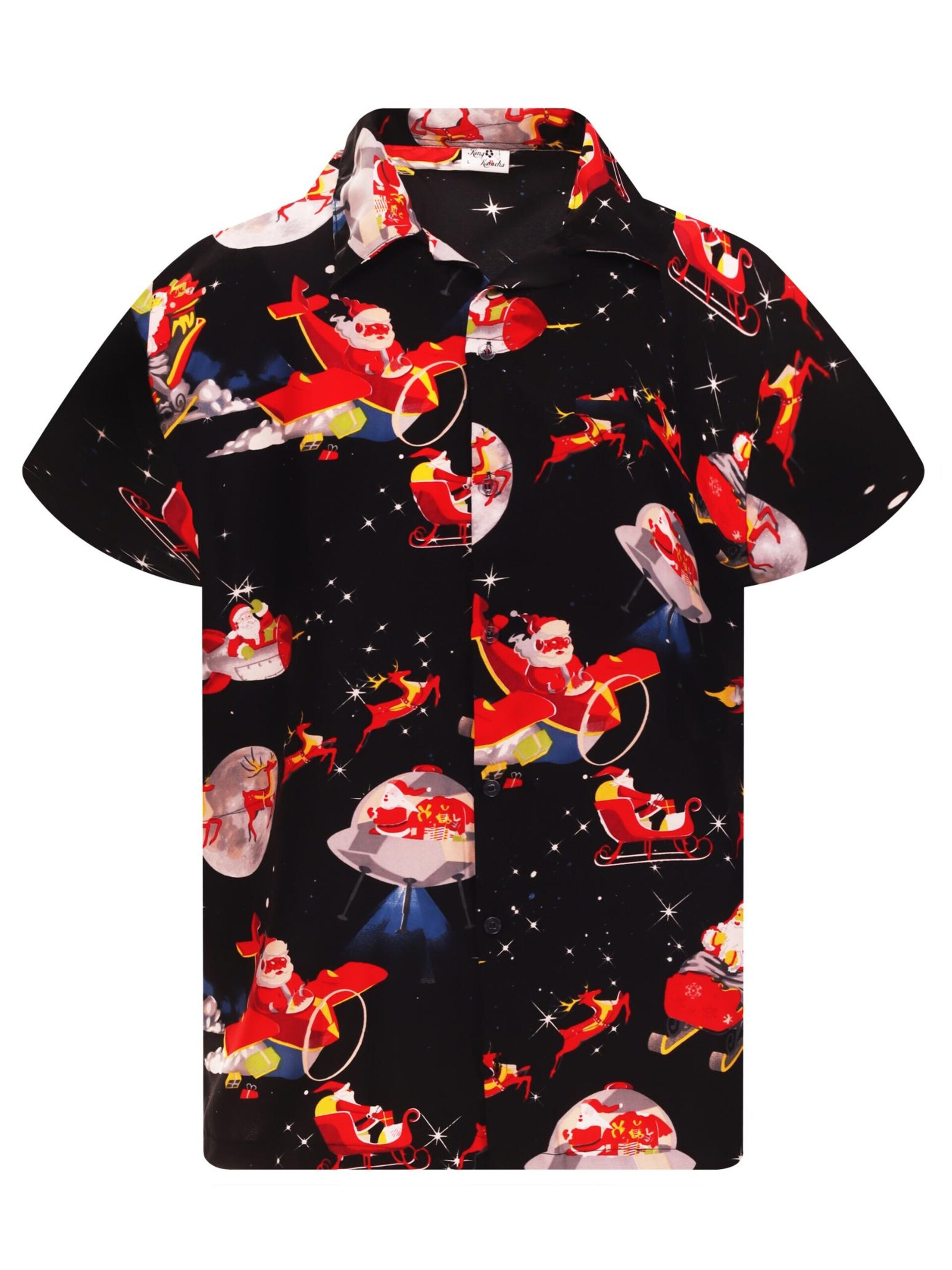 King Kameha Skjorta 'Christmas Space Santa' herr
