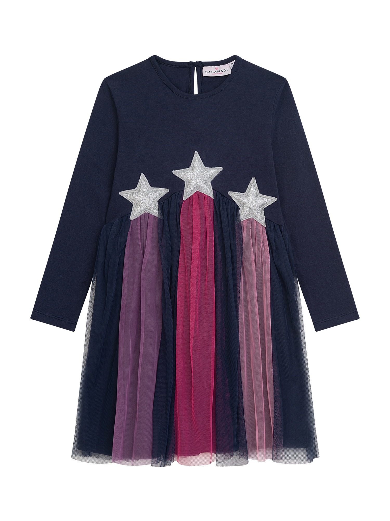 Klänning 'DCharlotta' marinblå / lila / magenta