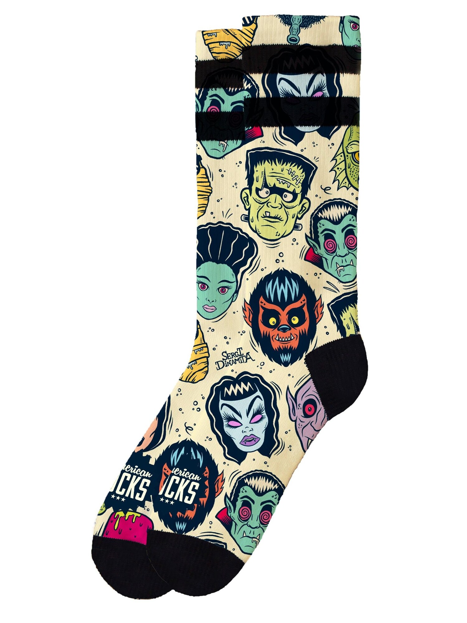 American Socks Calcetines 'Villains'  amarillo